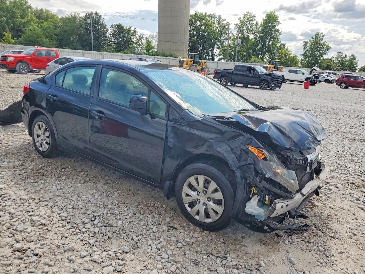 2012 Honda Civic Lx Черный vin: 19XFB2F51CE002015