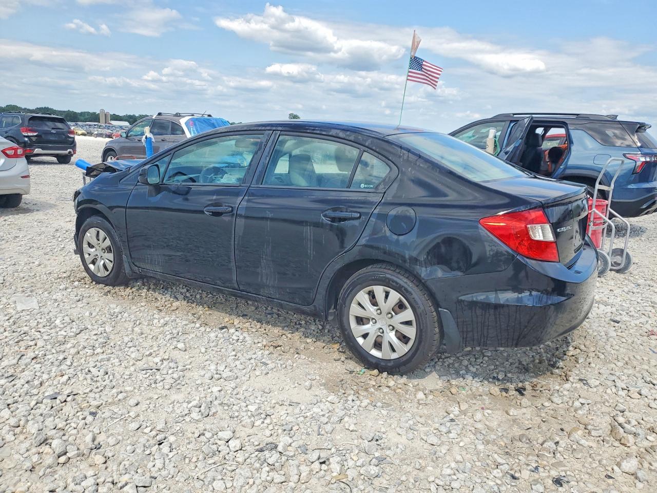 2012 Honda Civic Lx Черный vin: 19XFB2F51CE002015
