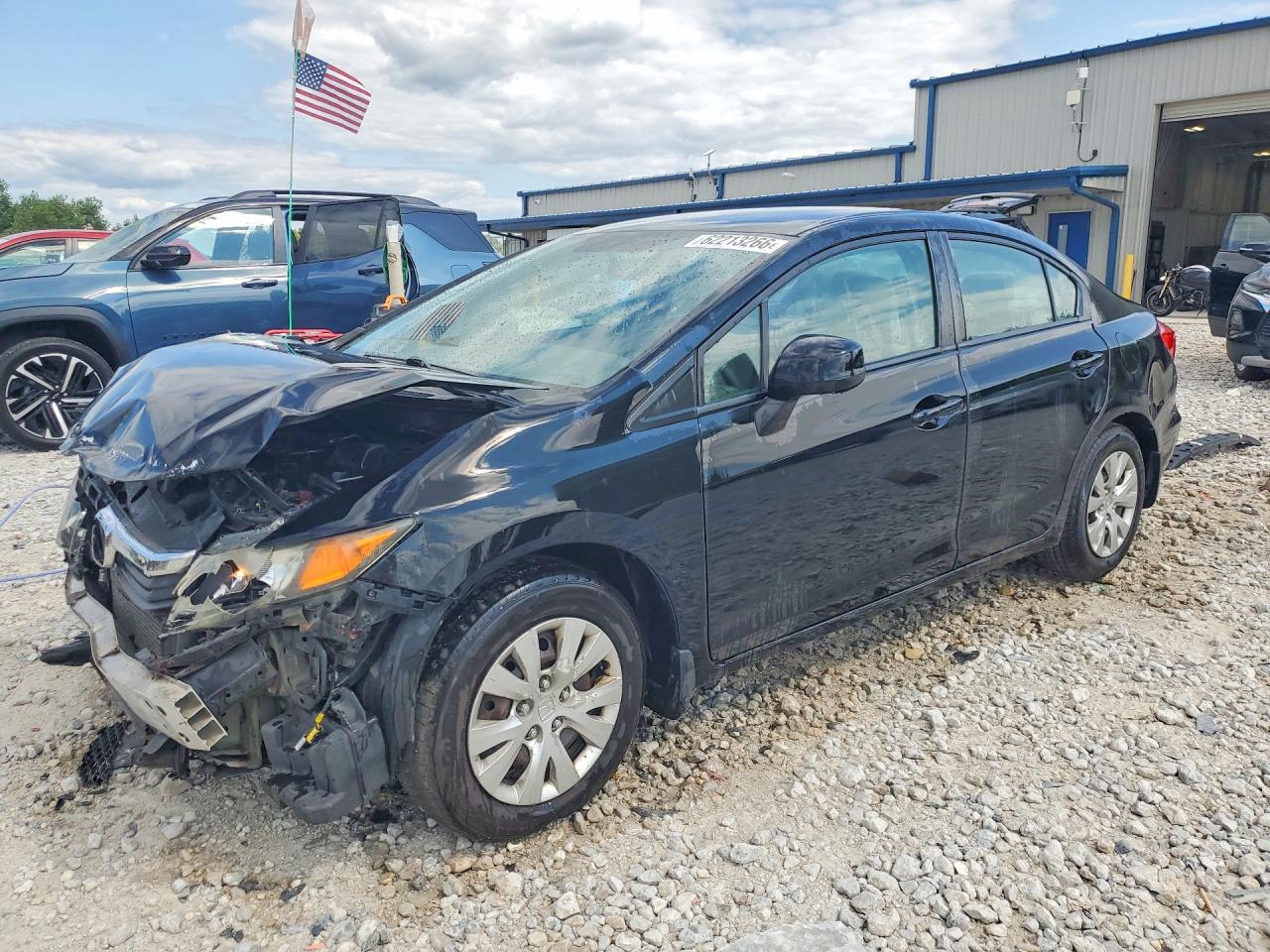 2012 Honda Civic Lx Черный vin: 19XFB2F51CE002015