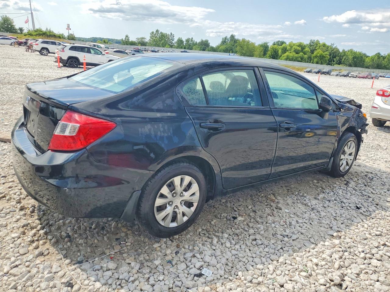 2012 Honda Civic Lx Черный vin: 19XFB2F51CE002015