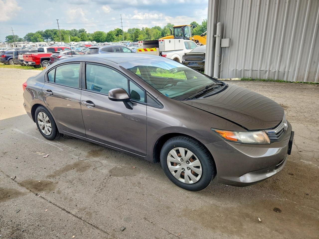 2012 Honda Civic Lx Gray vin: 19XFB2F51CE004816