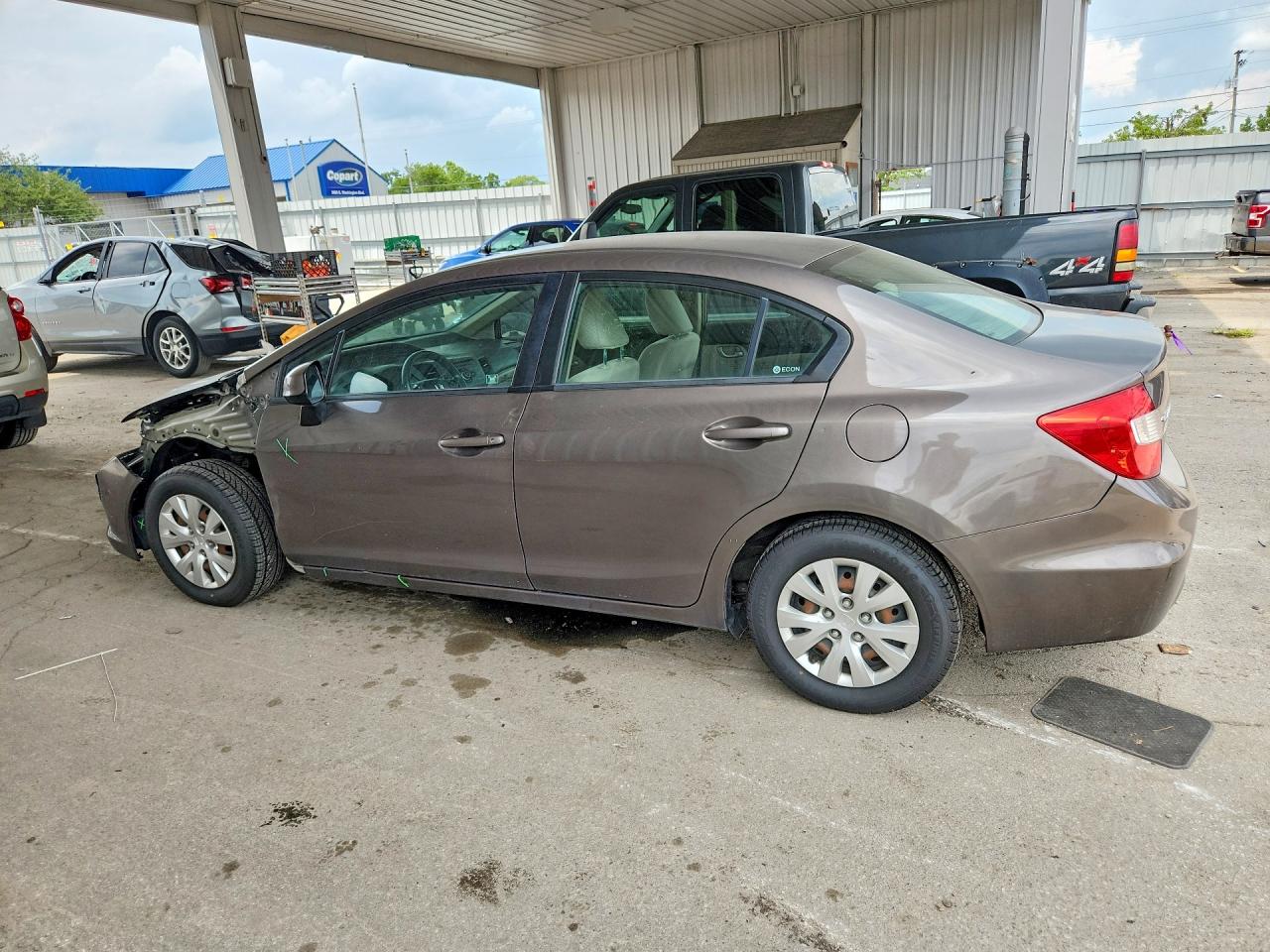2012 Honda Civic Lx Gray vin: 19XFB2F51CE004816