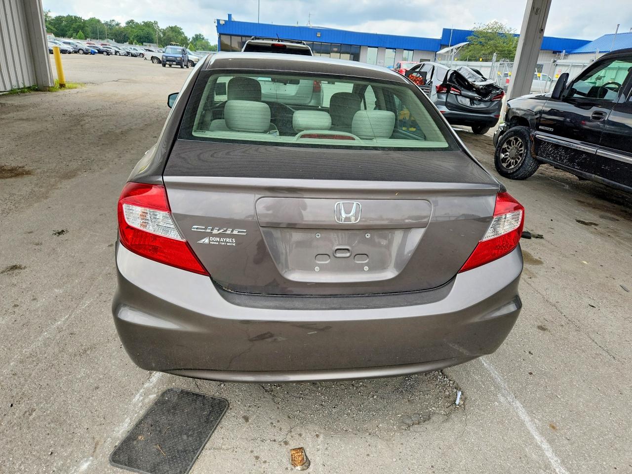 2012 Honda Civic Lx Gray vin: 19XFB2F51CE004816