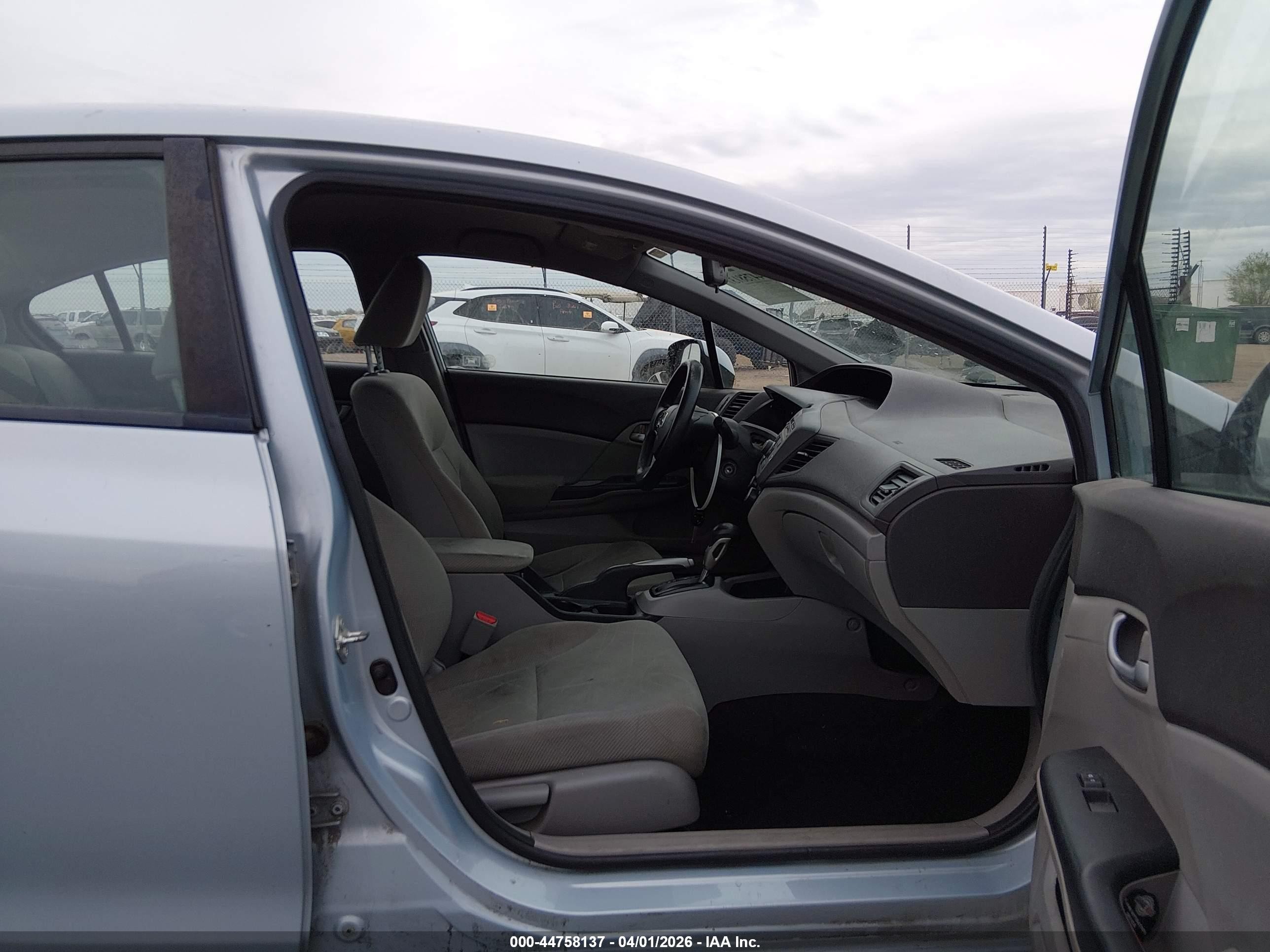 2012 Honda Civic Lx Blue vin: 19XFB2F51CE014732