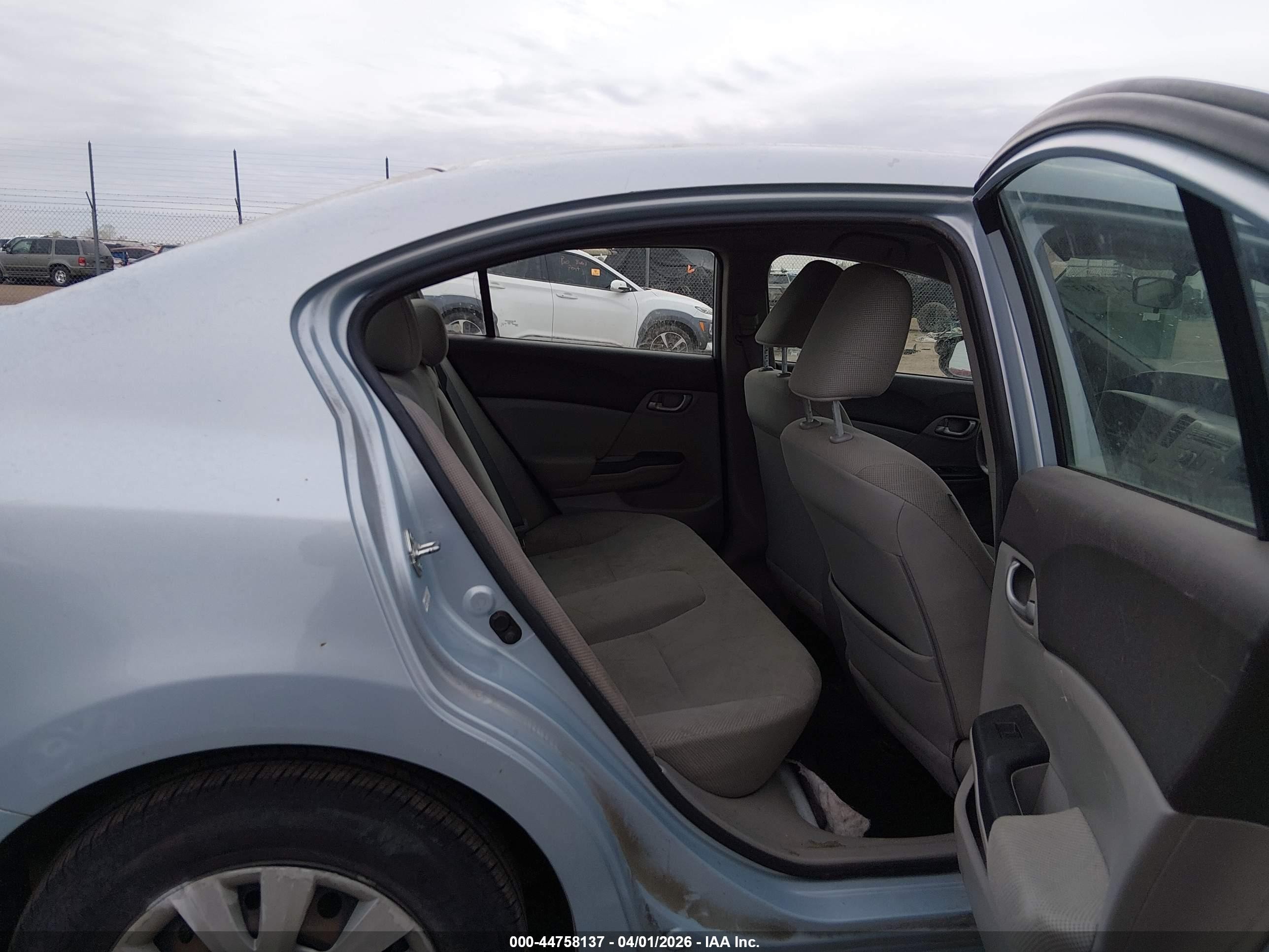 2012 Honda Civic Lx Blue vin: 19XFB2F51CE014732