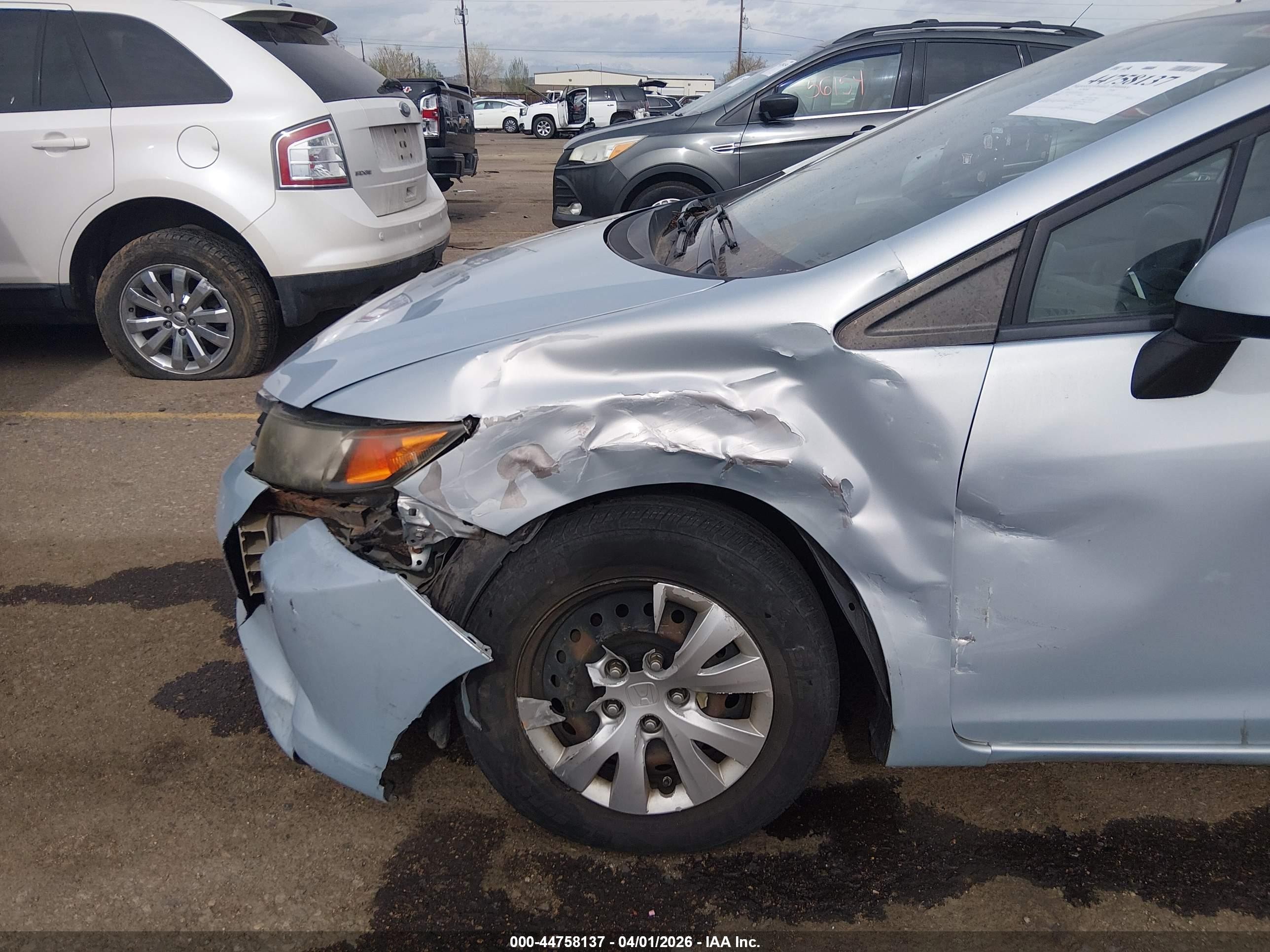 2012 Honda Civic Lx Blue vin: 19XFB2F51CE014732