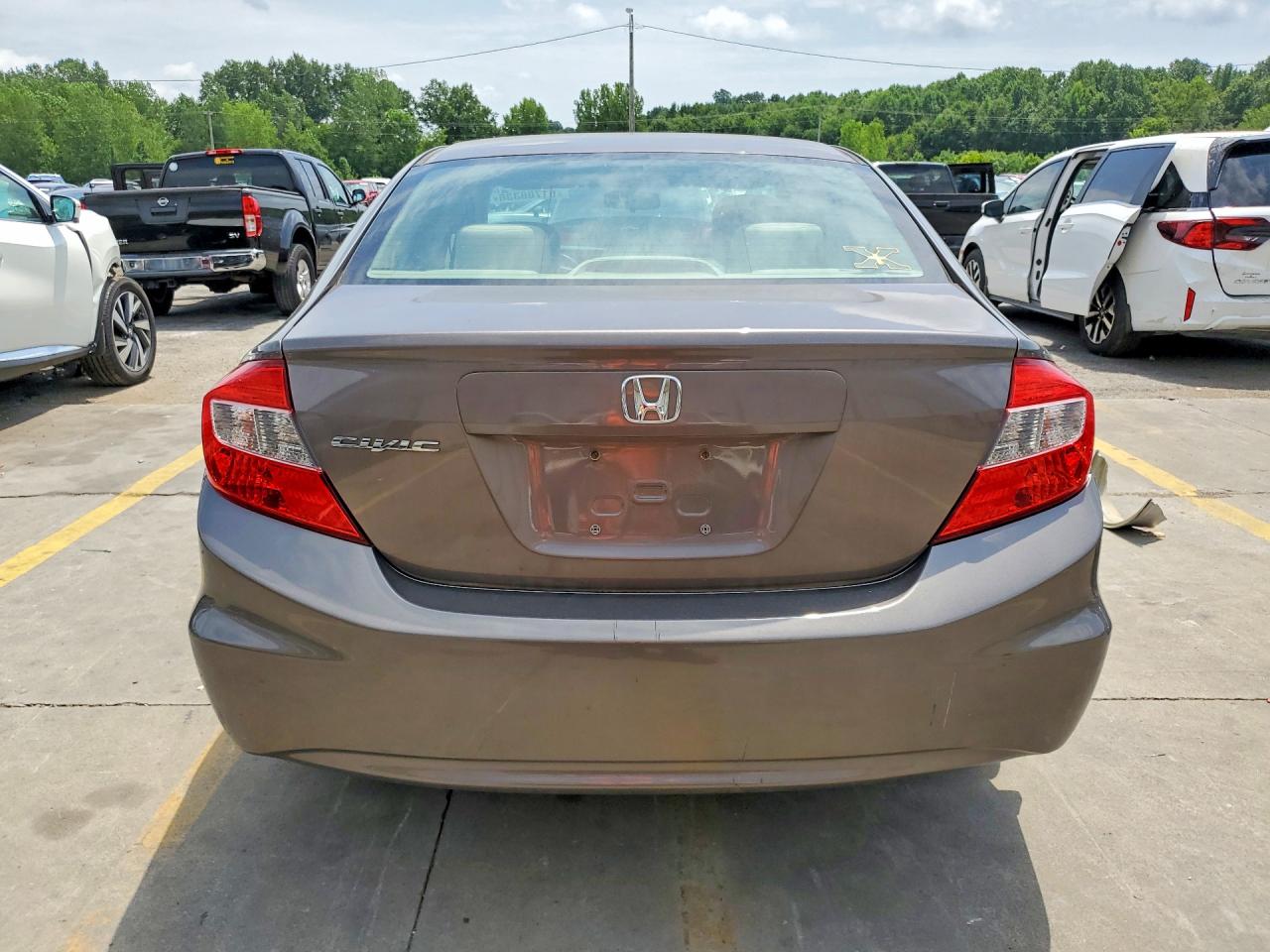 2012 Honda Civic Lx Gray vin: 19XFB2F51CE015167