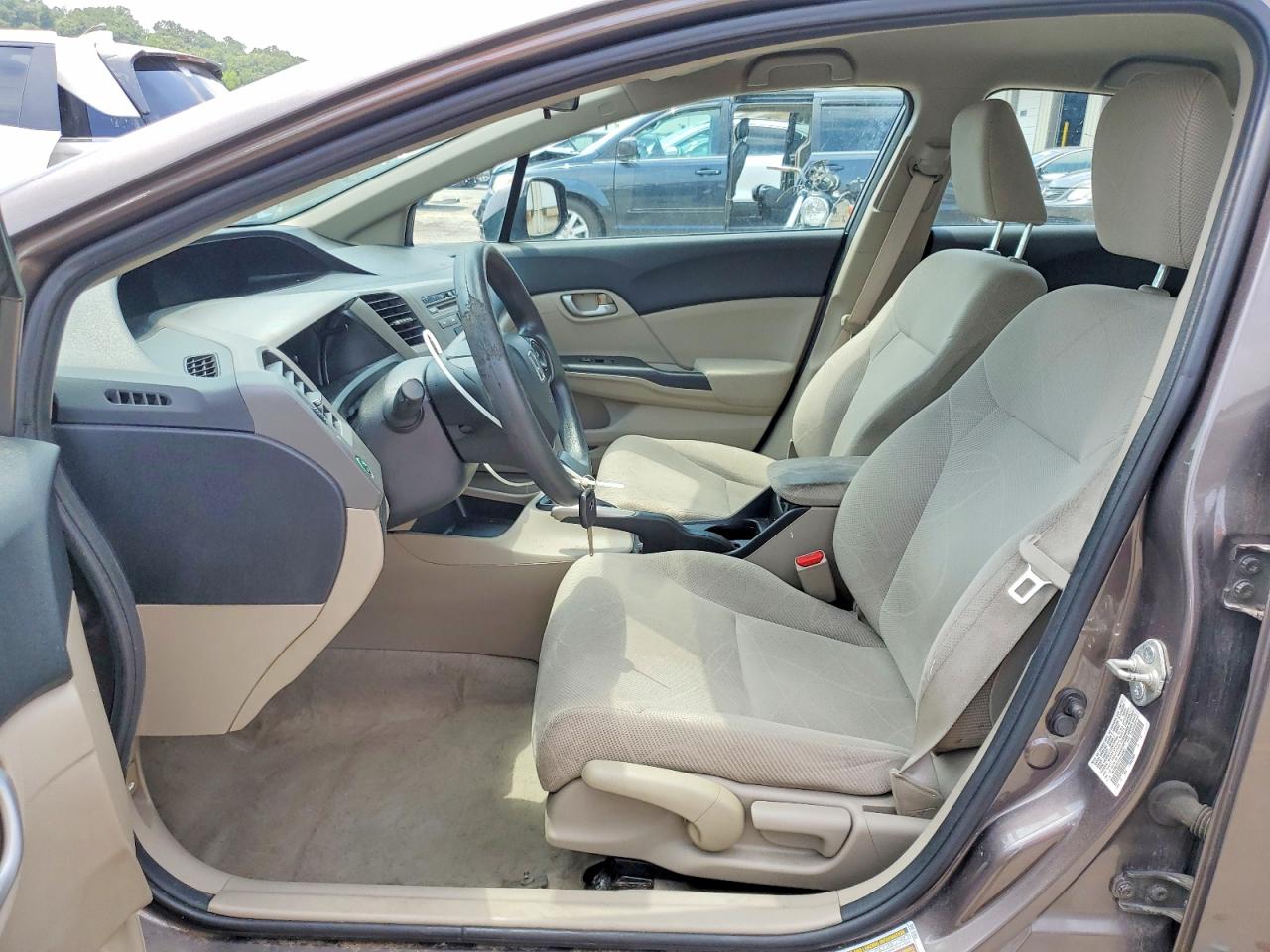 2012 Honda Civic Lx Gray vin: 19XFB2F51CE015167