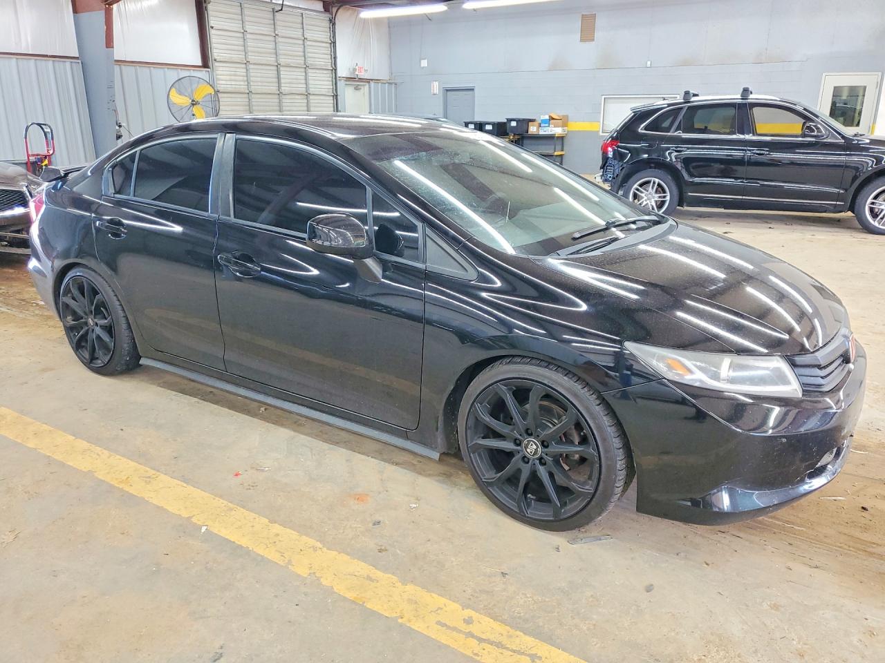 2012 Honda Civic Lx Black vin: 19XFB2F51CE016948