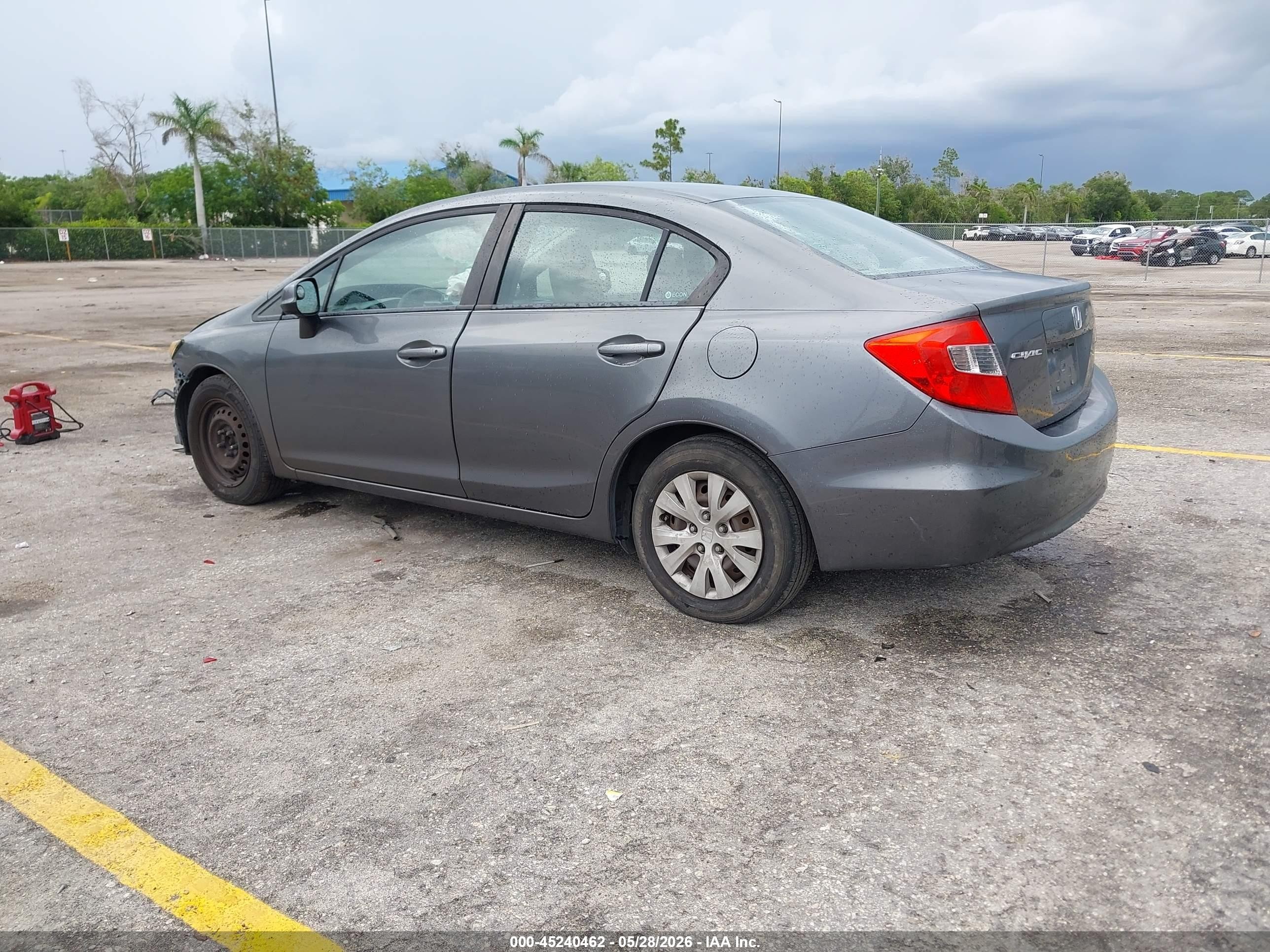 2012 Honda Civic Lx Gray vin: 19XFB2F51CE021714