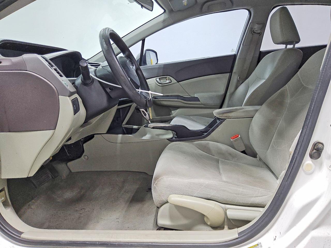 2012 Honda Civic Lx White vin: 19XFB2F51CE023527
