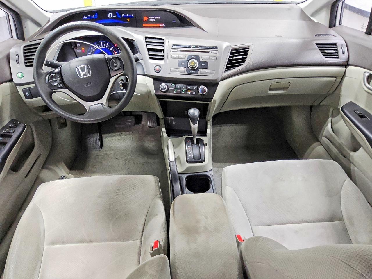 2012 Honda Civic Lx White vin: 19XFB2F51CE023527
