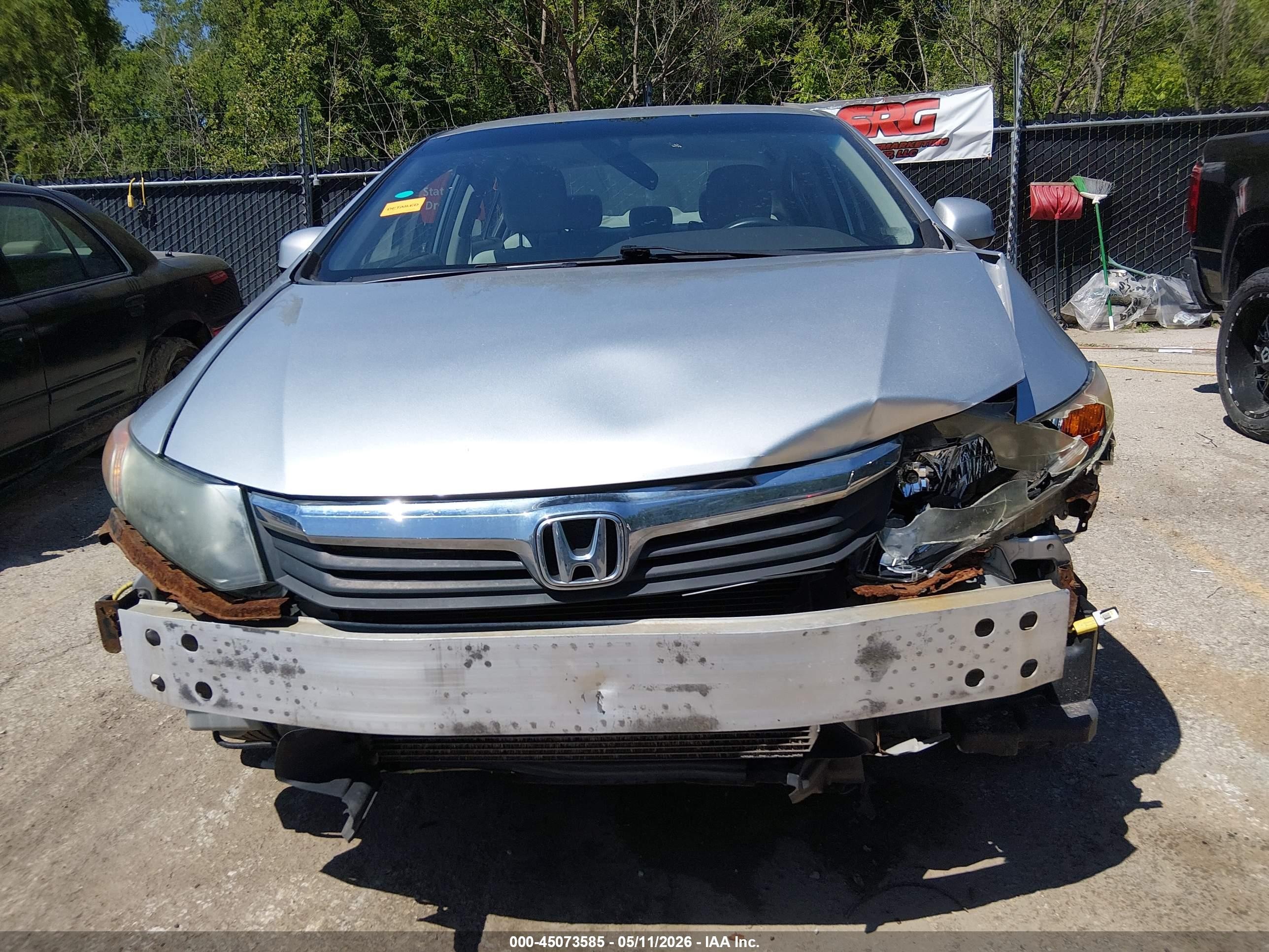 2012 Honda Civic Lx Silver vin: 19XFB2F51CE024466
