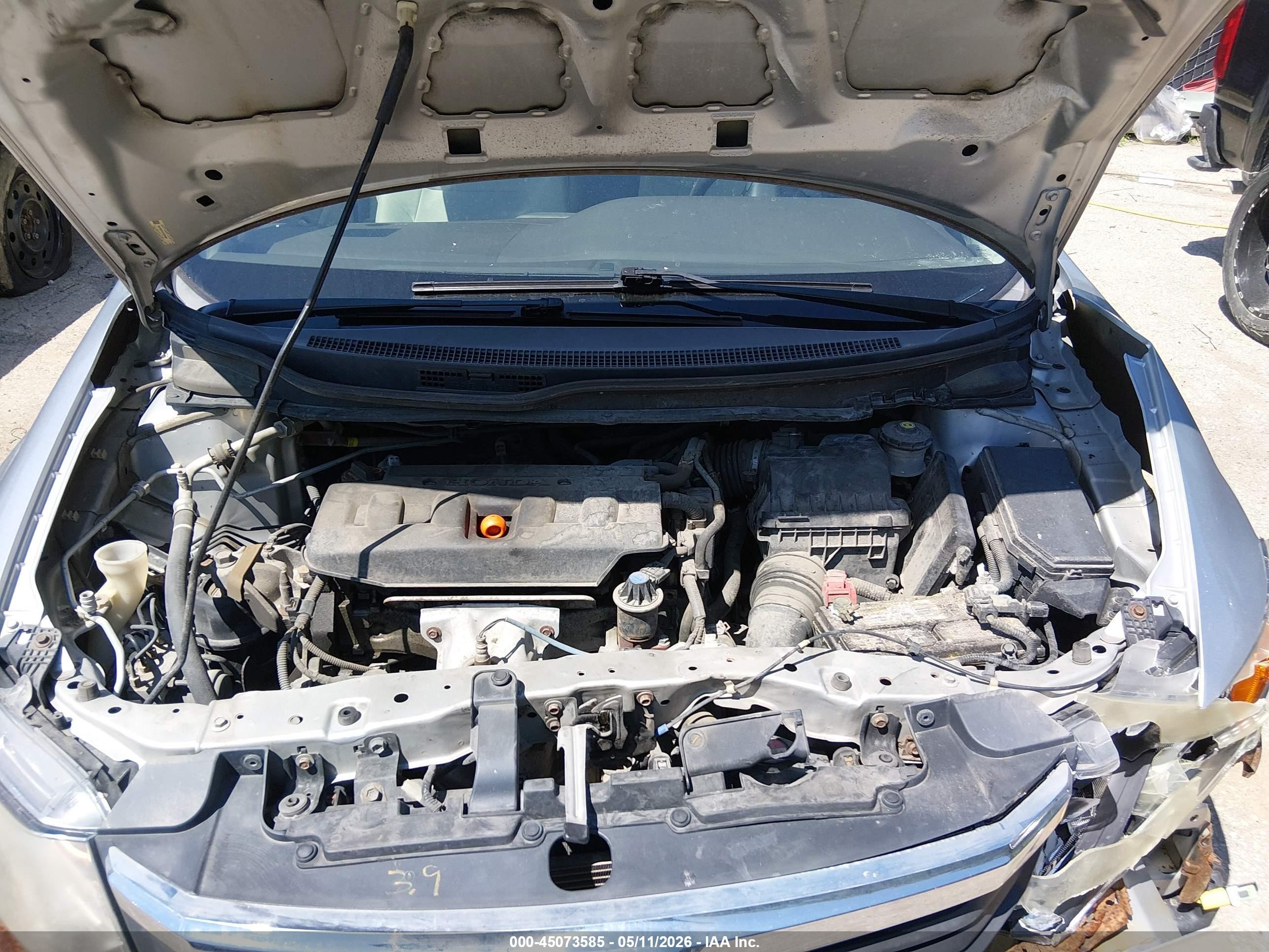 2012 Honda Civic Lx Silver vin: 19XFB2F51CE024466
