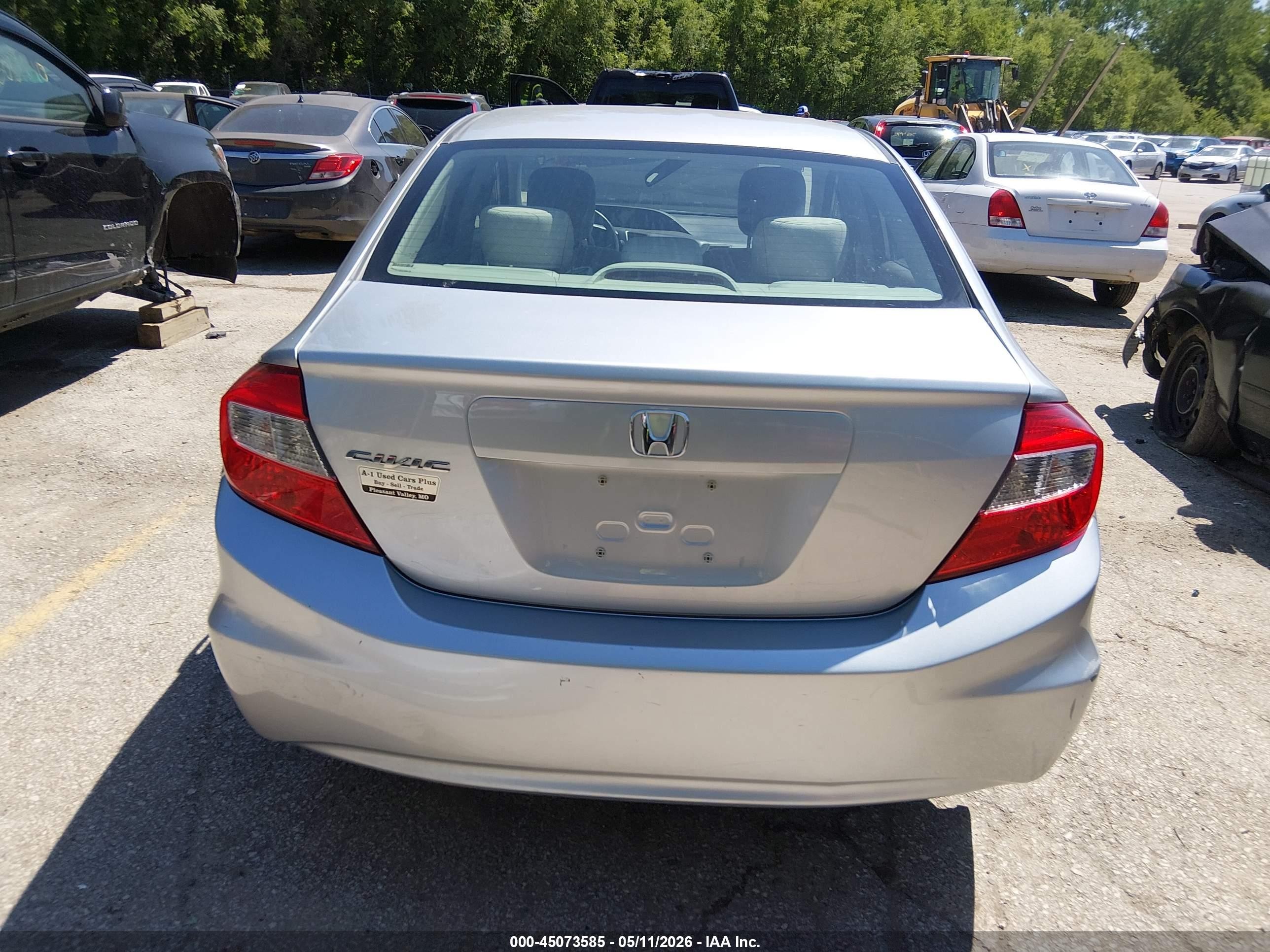 2012 Honda Civic Lx Silver vin: 19XFB2F51CE024466