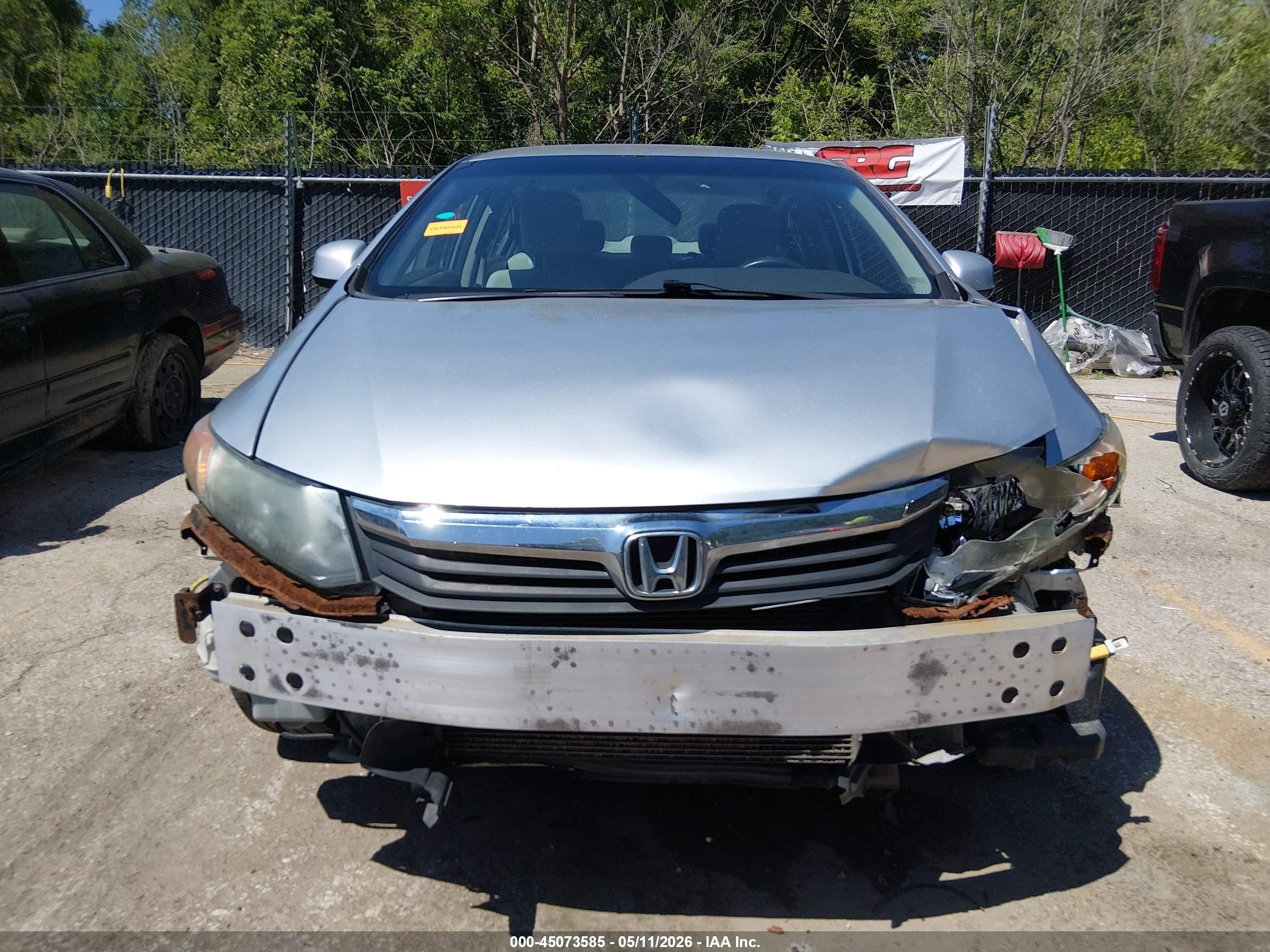 2012 Honda Civic Lx Silver vin: 19XFB2F51CE024466
