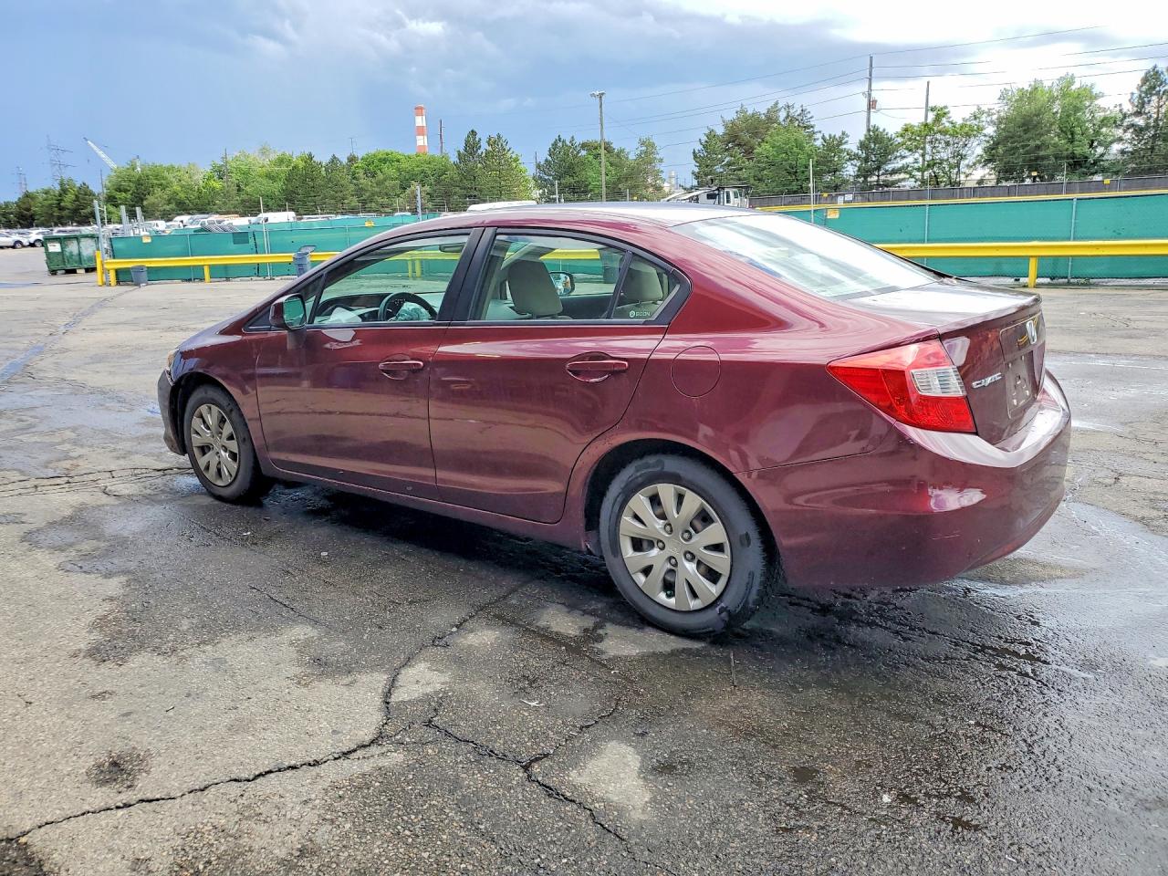 2012 Honda Civic Lx Maroon vin: 19XFB2F51CE025097