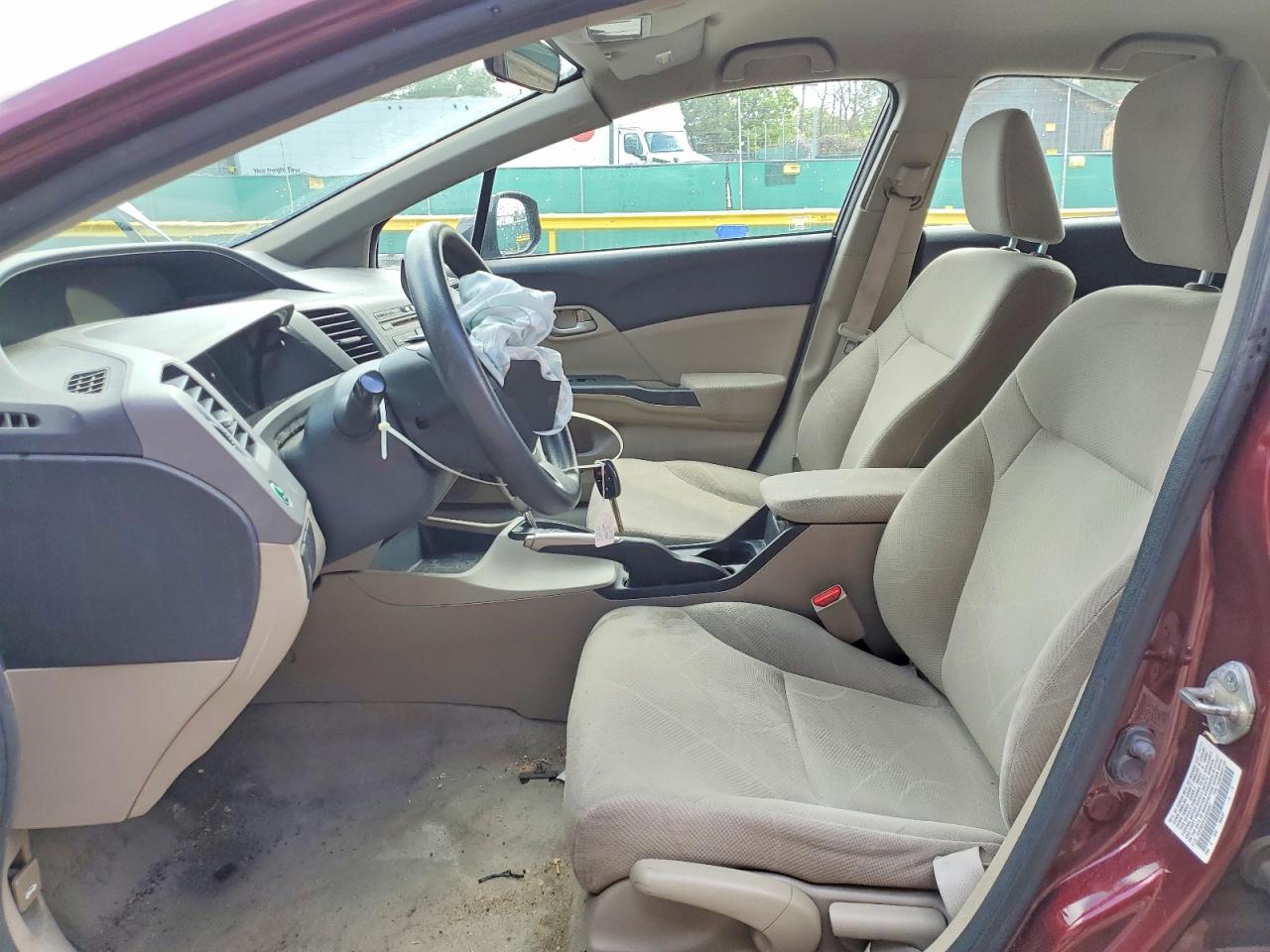 2012 Honda Civic Lx Maroon vin: 19XFB2F51CE025097