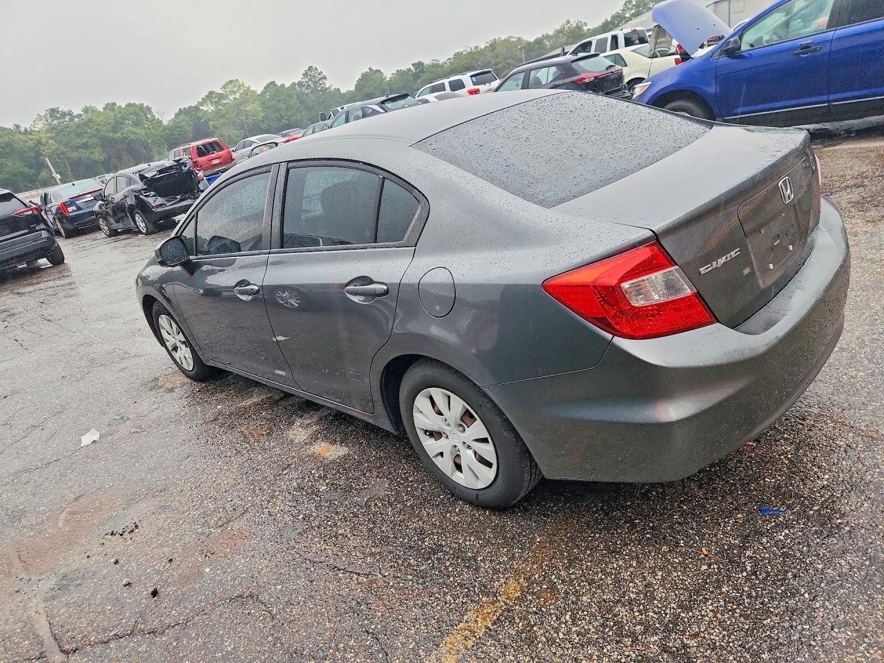 2012 Honda Civic Lx Gray vin: 19XFB2F51CE038545