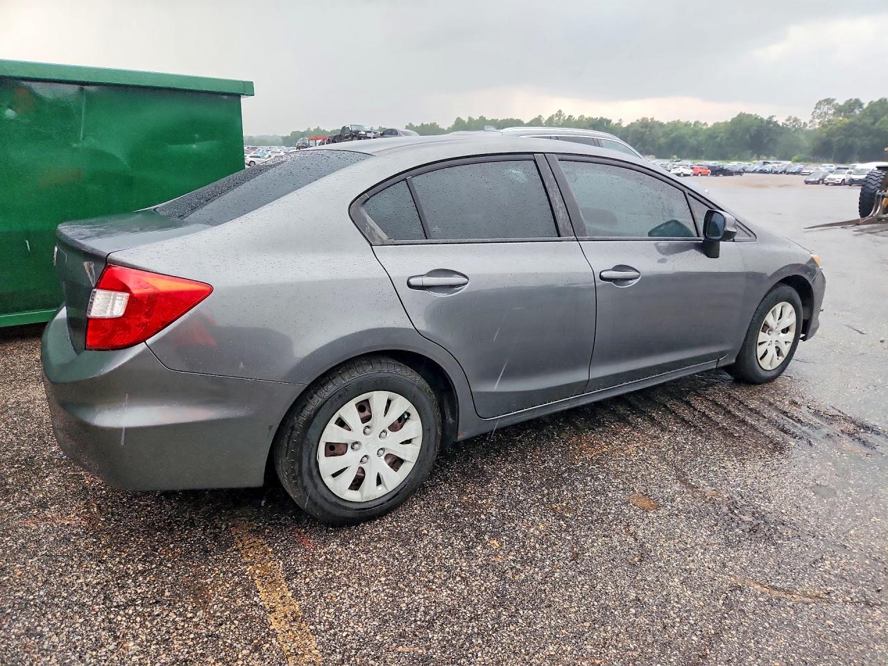 2012 Honda Civic Lx Gray vin: 19XFB2F51CE038545