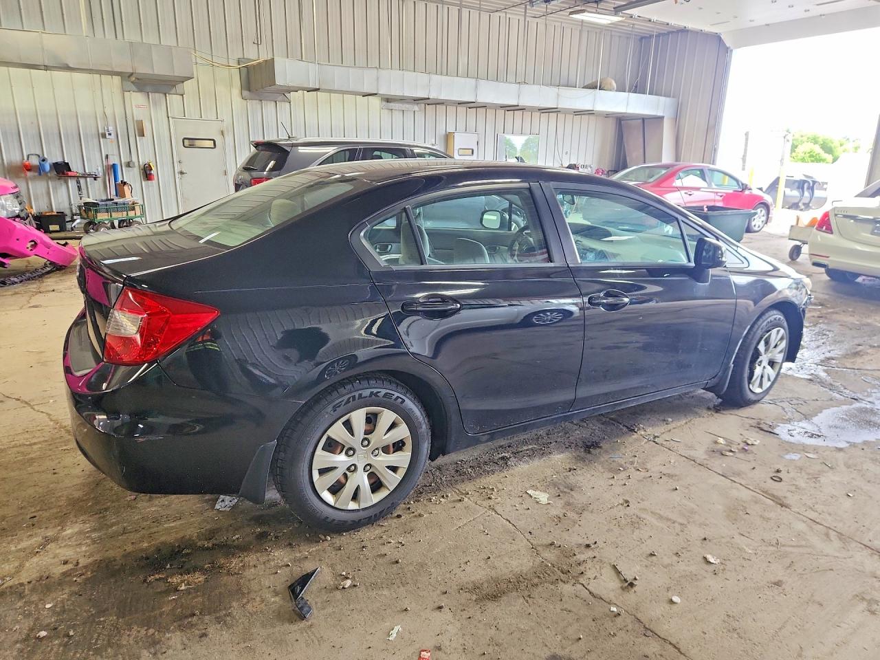 2012 Honda Civic Lx Black vin: 19XFB2F51CE069424