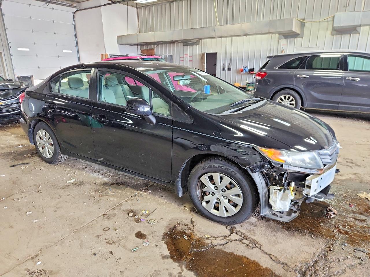 2012 Honda Civic Lx Black vin: 19XFB2F51CE069424