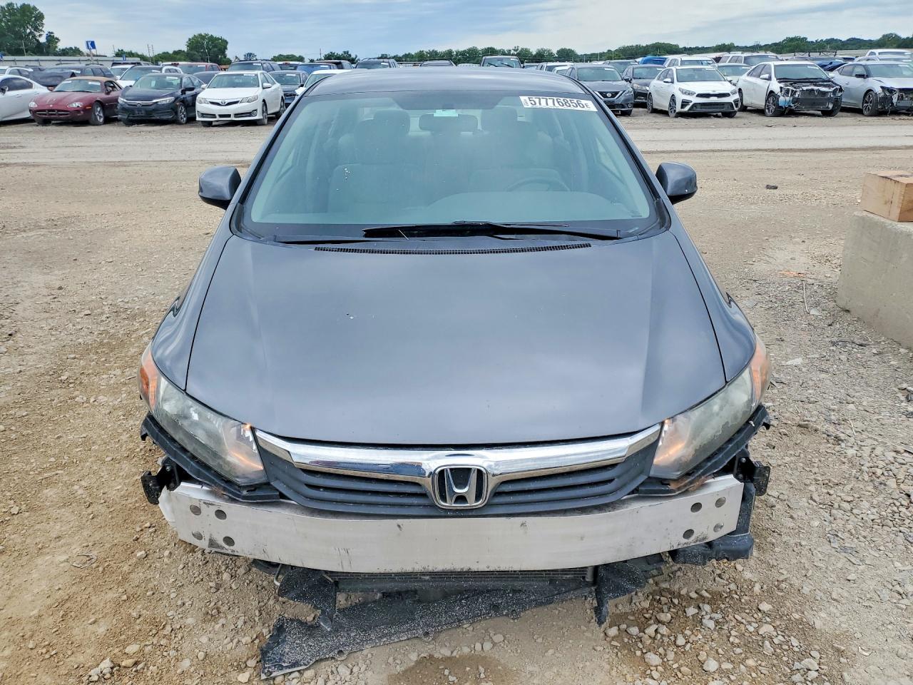 2012 Honda Civic Lx Gray vin: 19XFB2F51CE073506