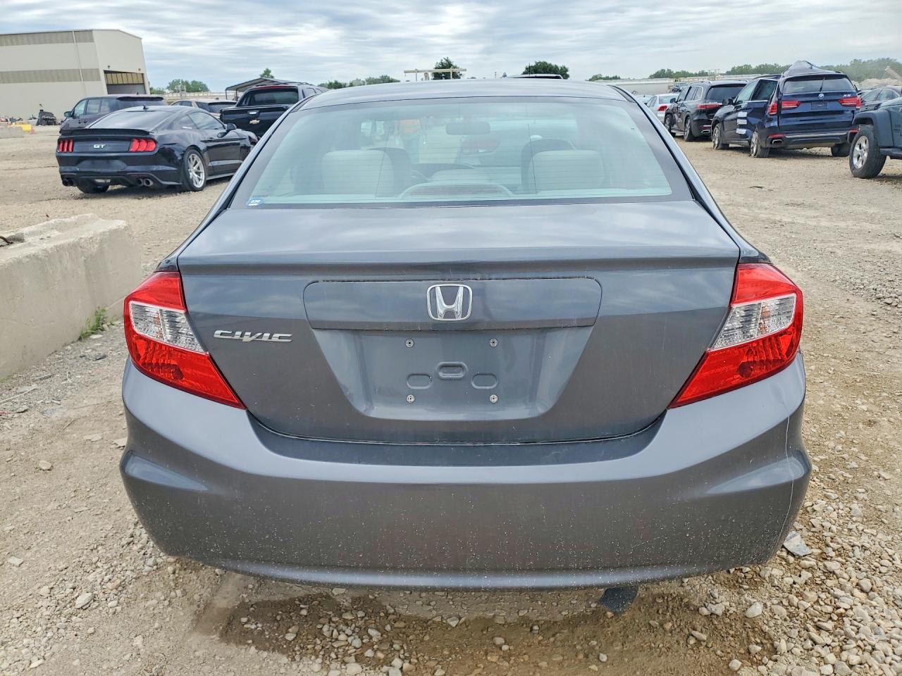 2012 Honda Civic Lx Gray vin: 19XFB2F51CE073506