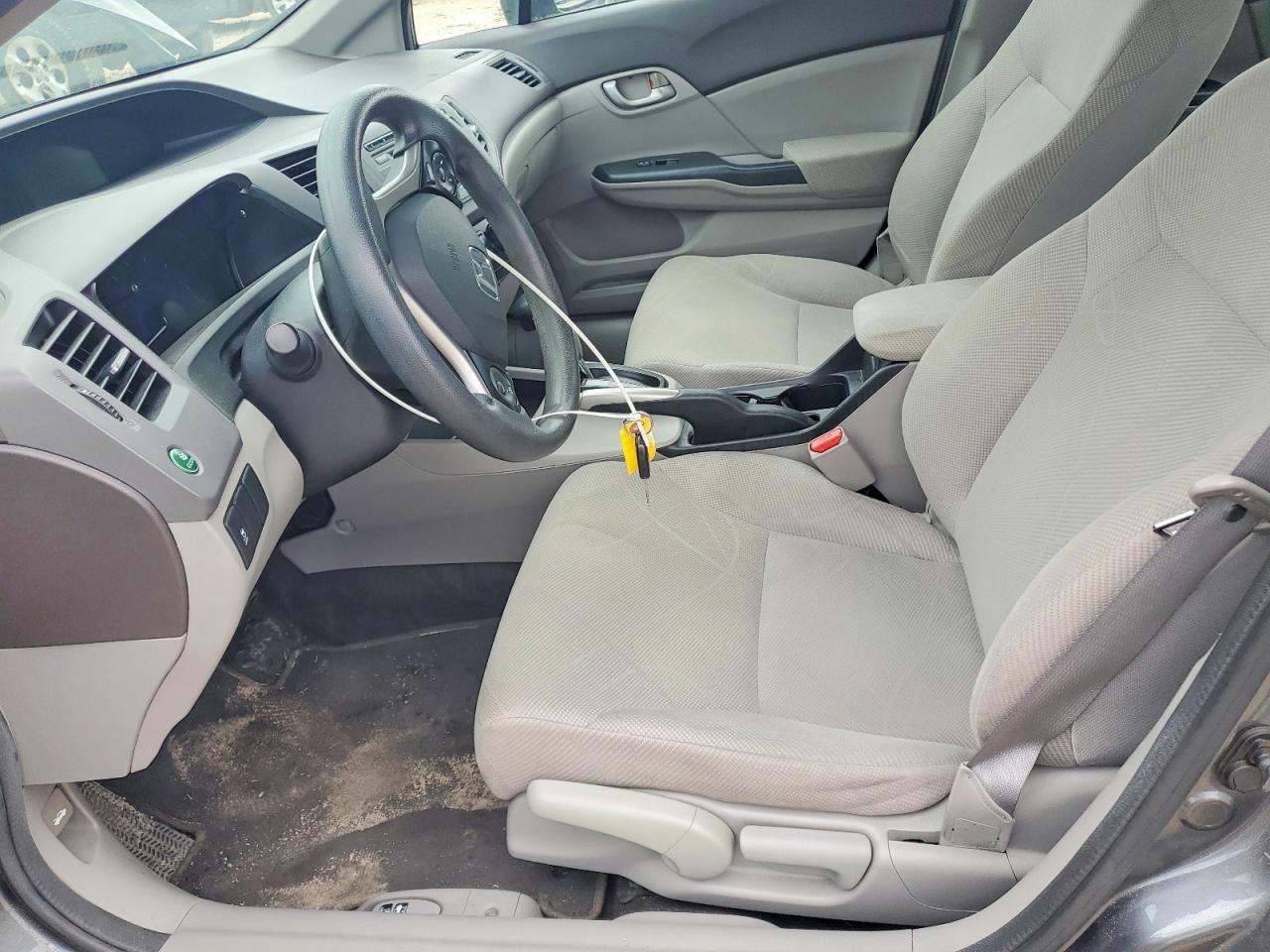 2012 Honda Civic Lx Gray vin: 19XFB2F51CE073506