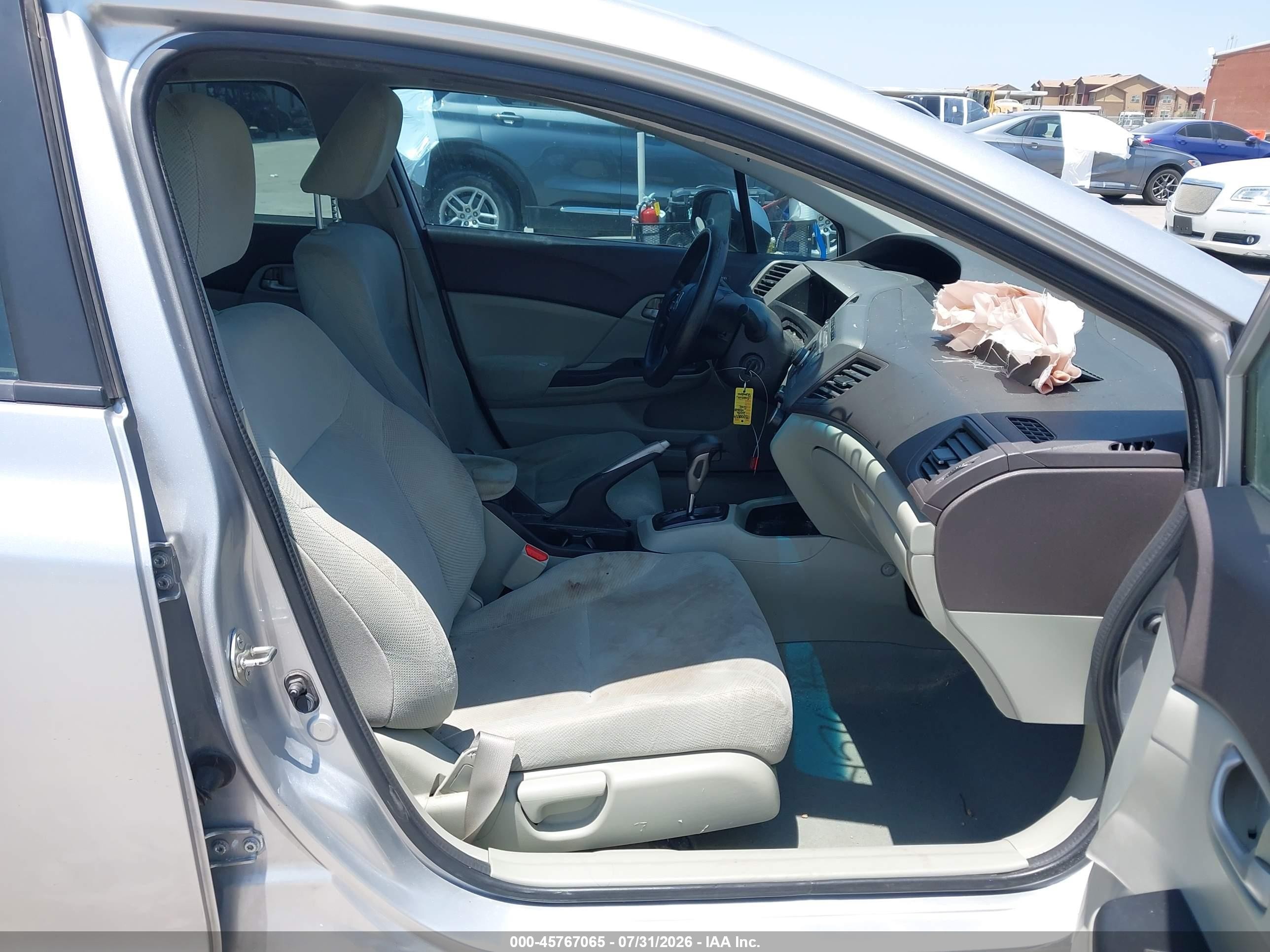 2012 Honda Civic Lx Silver vin: 19XFB2F51CE073733