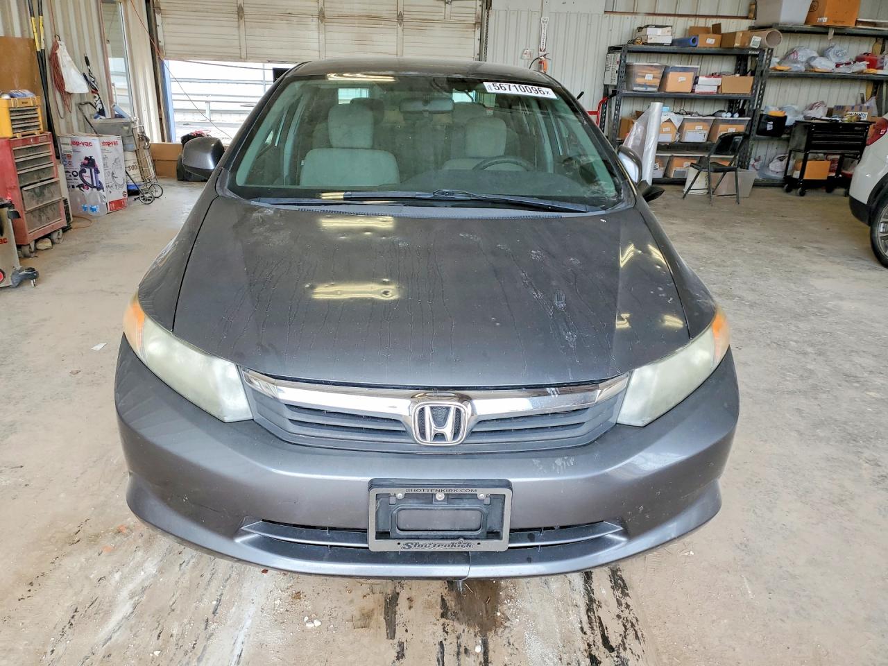 2012 Honda Civic Lx Gray vin: 19XFB2F51CE077121