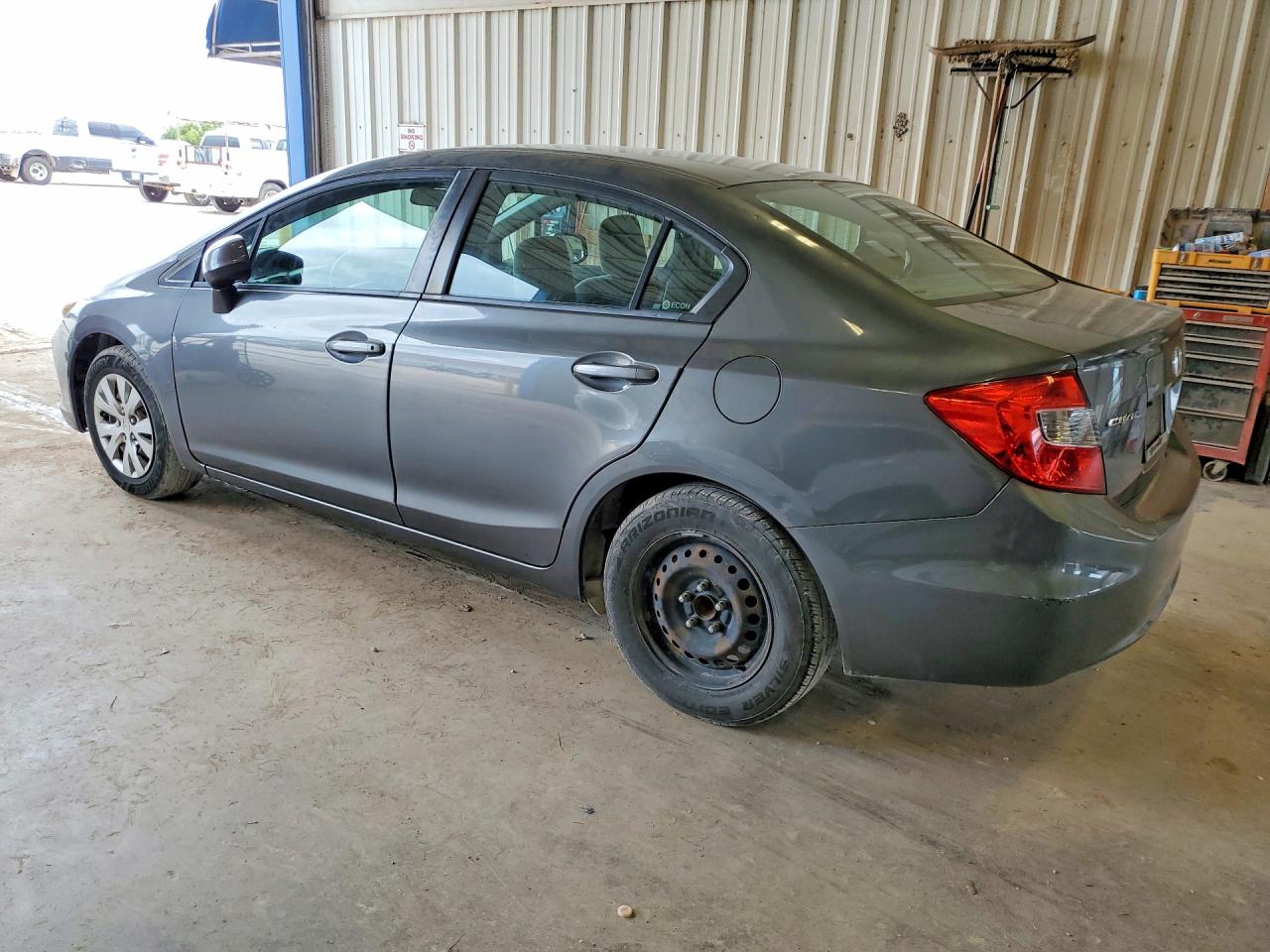 2012 Honda Civic Lx Gray vin: 19XFB2F51CE077121