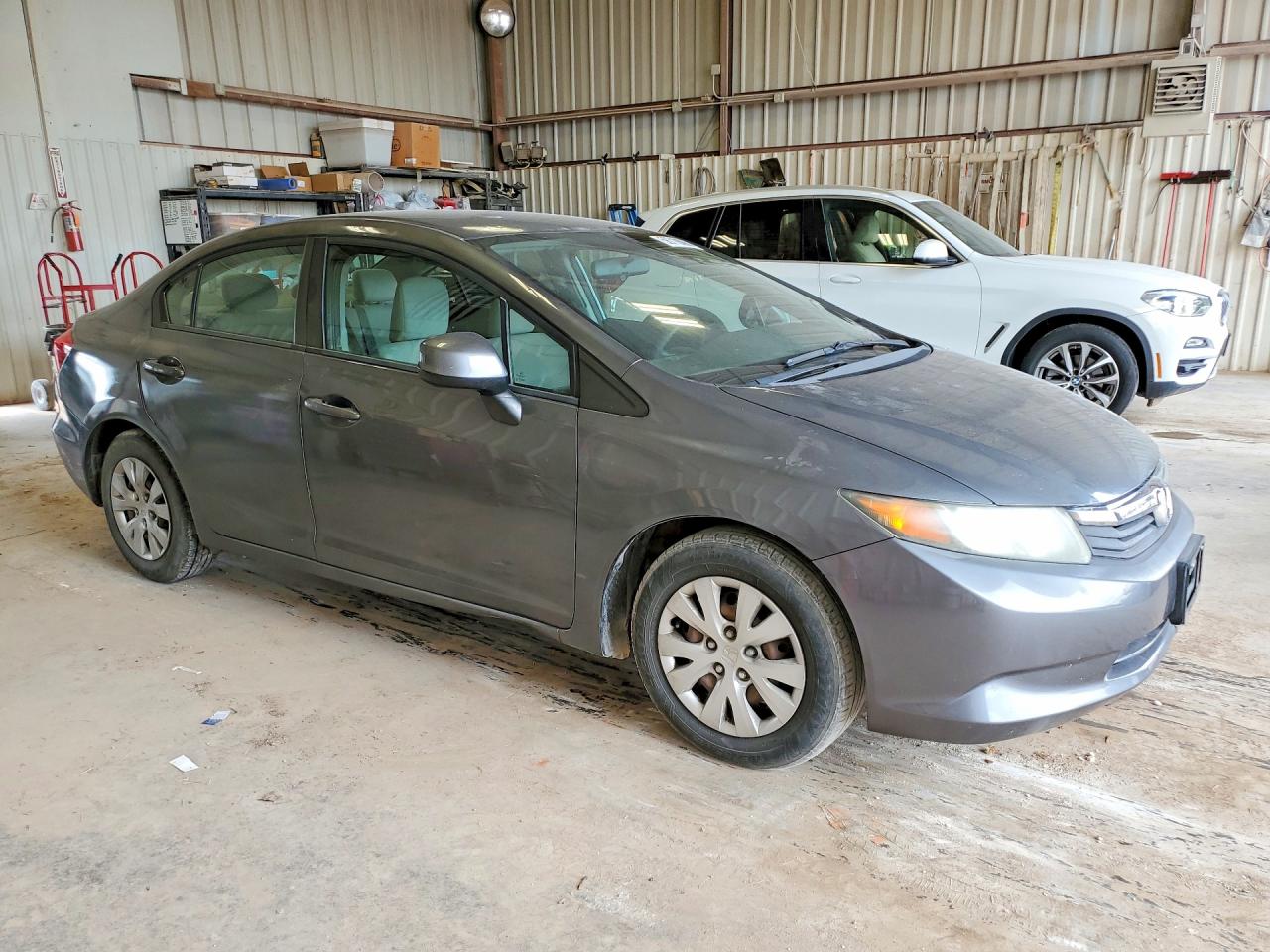 2012 Honda Civic Lx Gray vin: 19XFB2F51CE077121