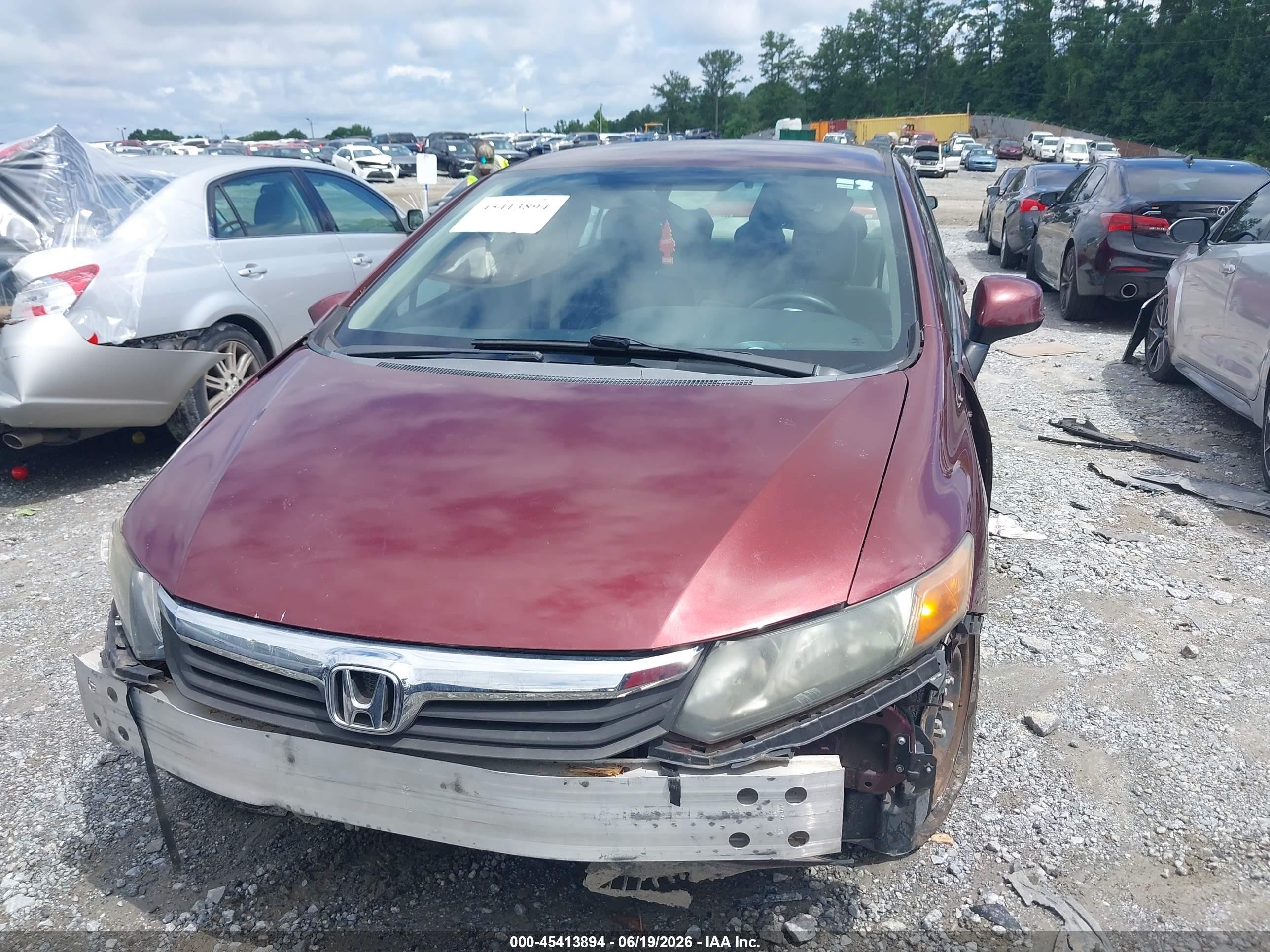 2012 Honda Civic Lx Red vin: 19XFB2F51CE078253