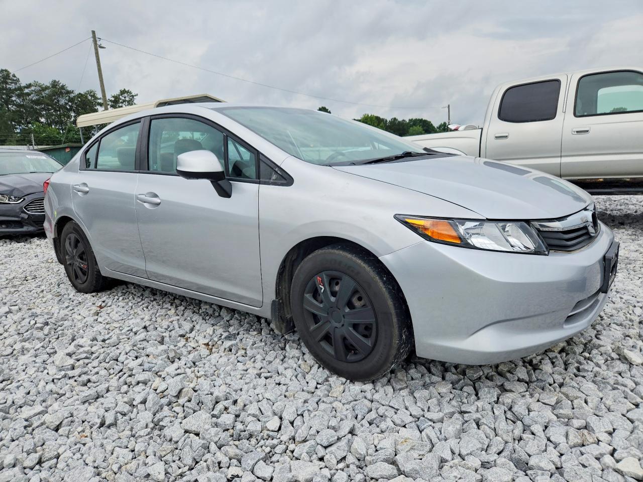2012 Honda Civic Lx Silver vin: 19XFB2F51CE079788