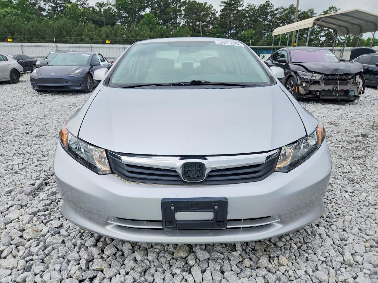 2012 Honda Civic Lx Silver vin: 19XFB2F51CE079788