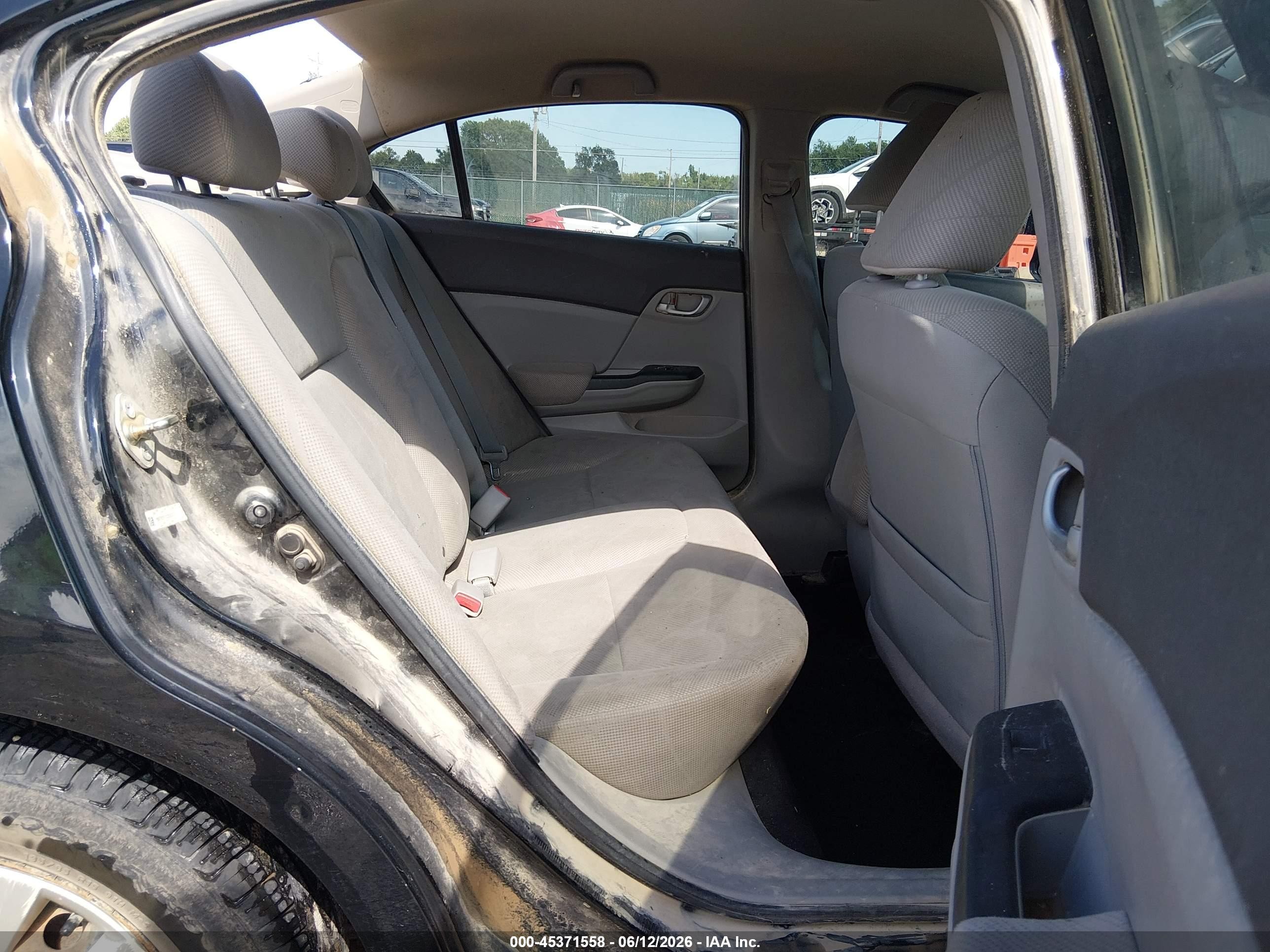 2012 Honda Civic Lx Black vin: 19XFB2F51CE083078