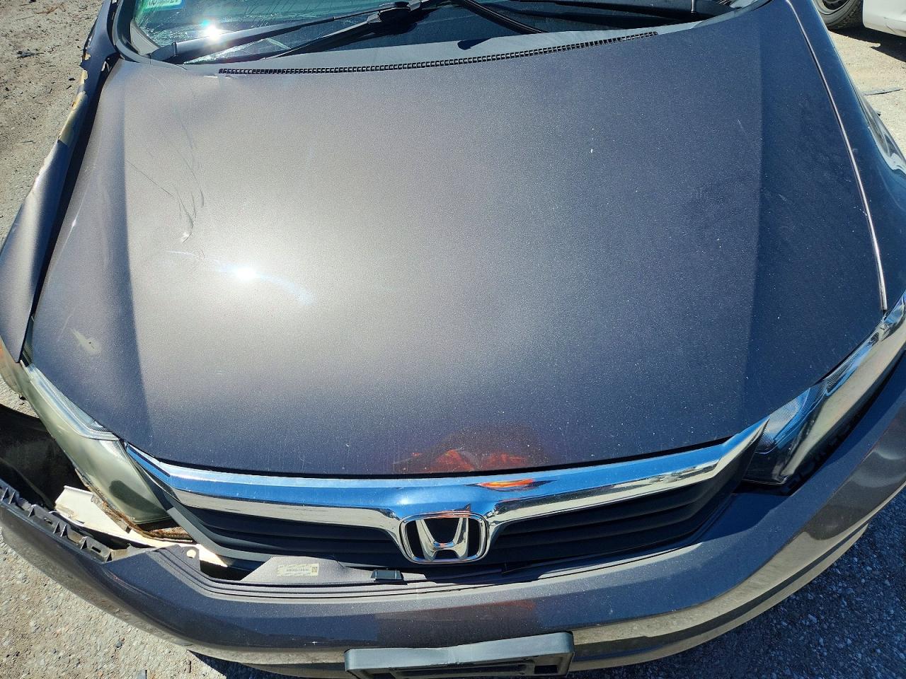 2012 Honda Civic Lx Gray vin: 19XFB2F51CE086868