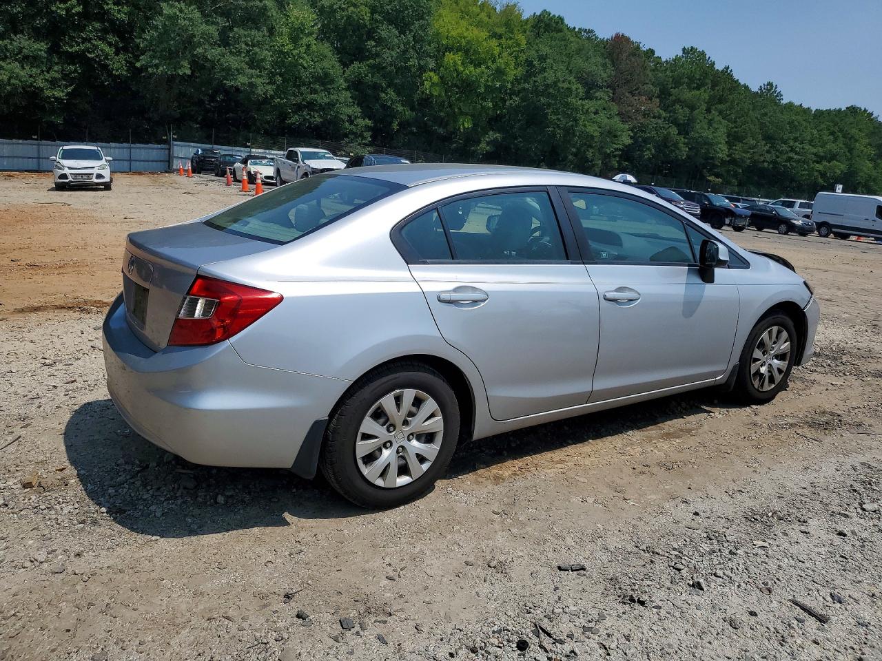 2012 Honda Civic Lx Silver vin: 19XFB2F51CE095392