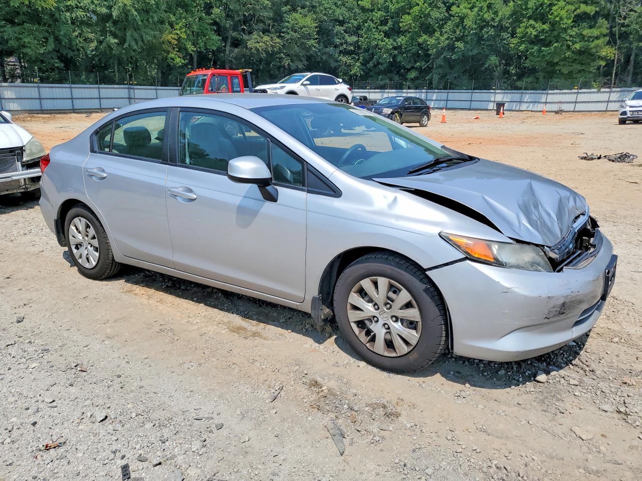 2012 Honda Civic Lx Silver vin: 19XFB2F51CE095392