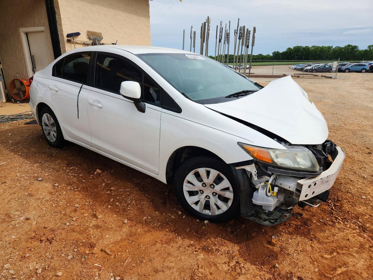 2012 Honda Civic Lx Белый vin: 19XFB2F51CE095912