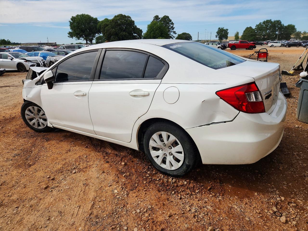 2012 Honda Civic Lx Белый vin: 19XFB2F51CE095912