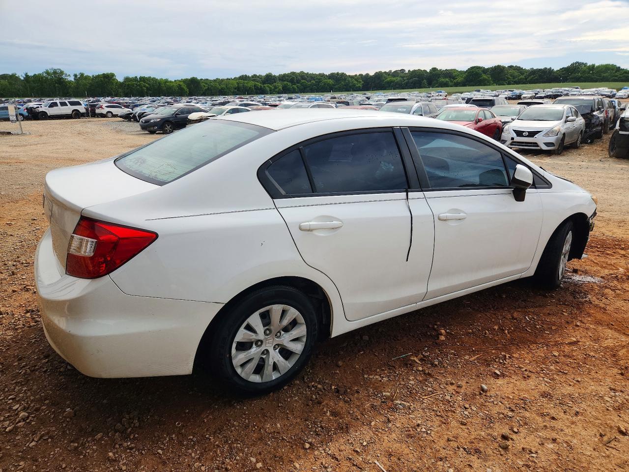 2012 Honda Civic Lx Белый vin: 19XFB2F51CE095912