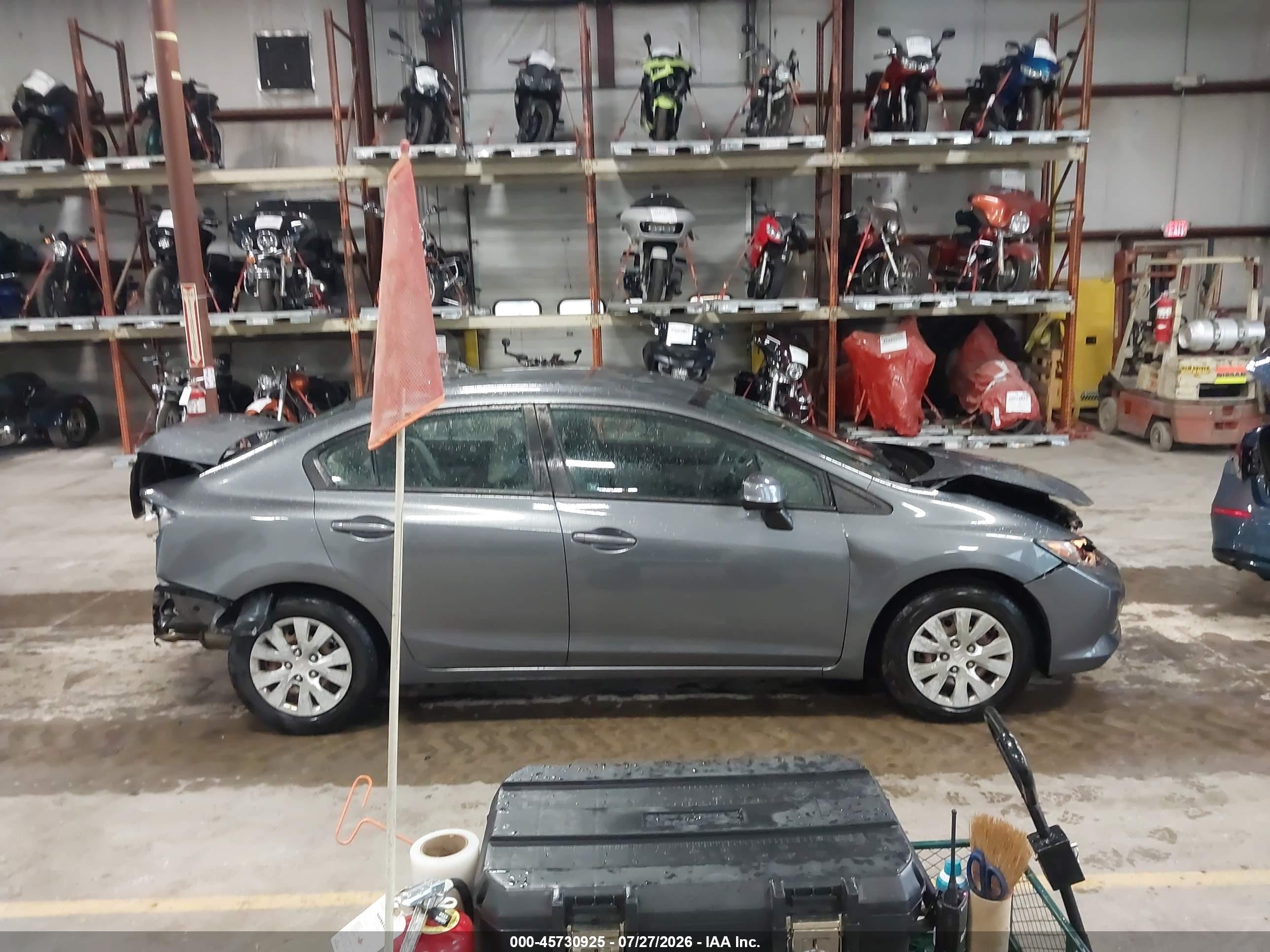 2012 Honda Civic Lx Gray vin: 19XFB2F51CE100929