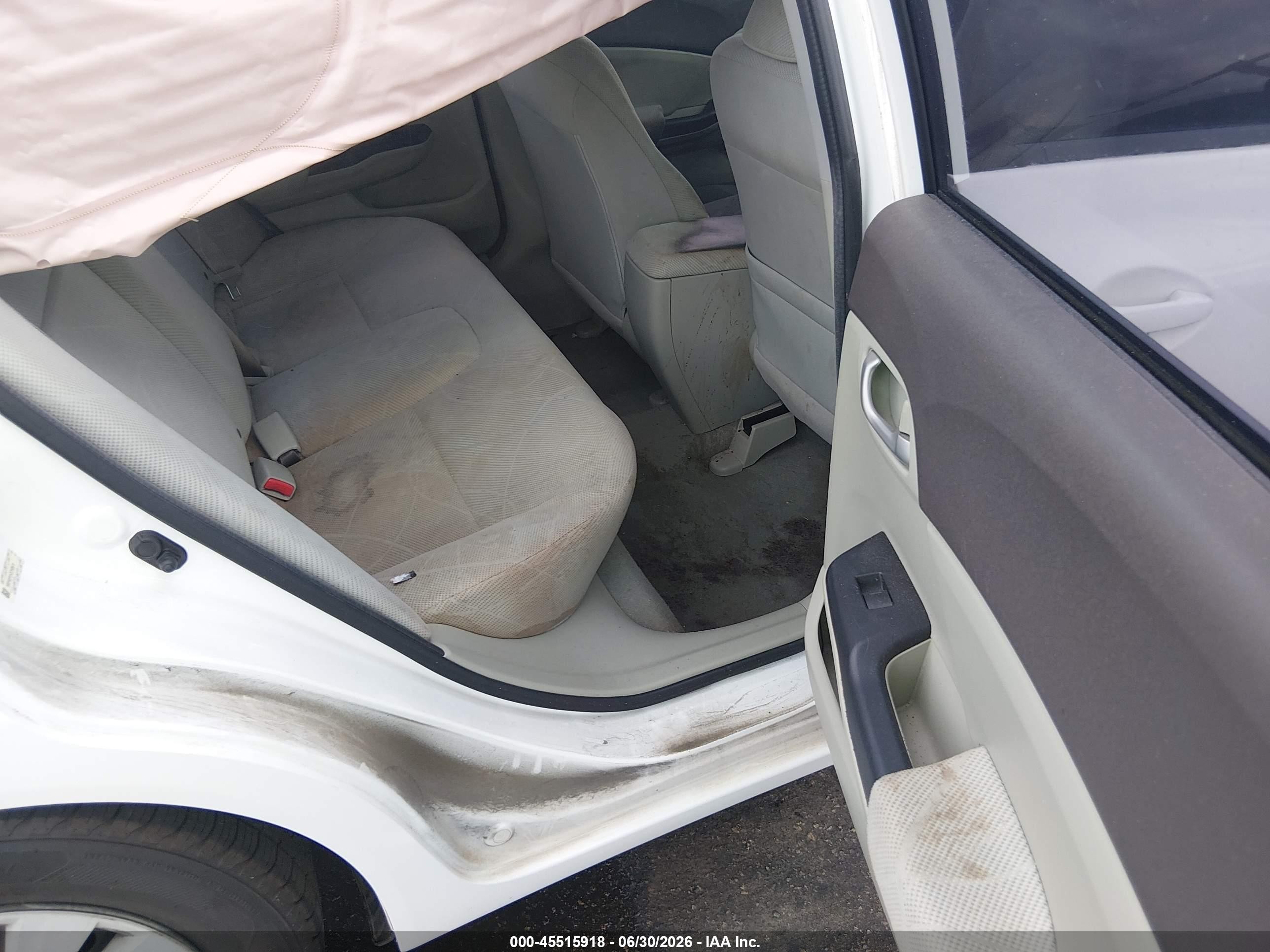 2012 Honda Civic Lx Белый vin: 19XFB2F51CE103670