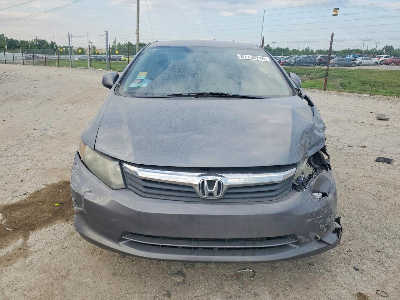 2012 Honda Civic Lx Gray vin: 19XFB2F51CE109355