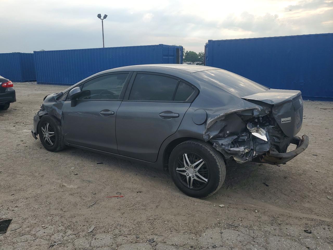 2012 Honda Civic Lx Gray vin: 19XFB2F51CE109355
