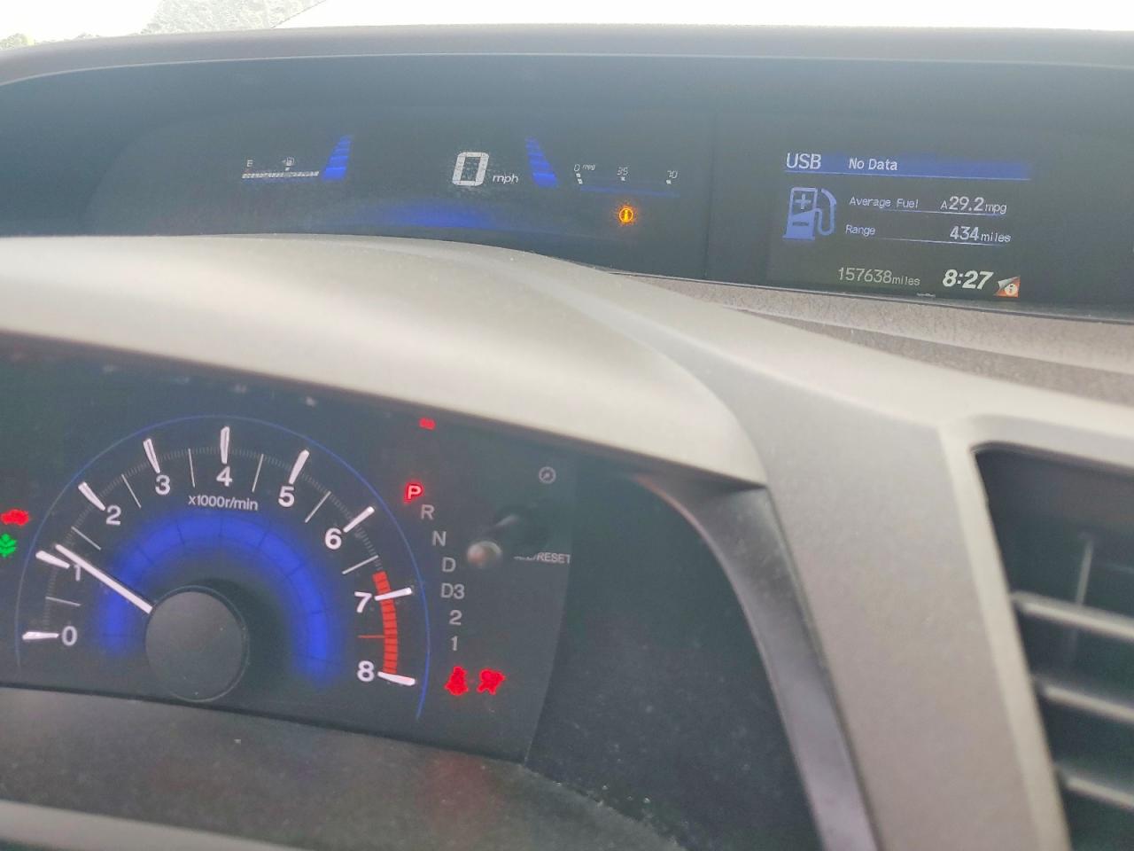 2012 Honda Civic Lx Gray vin: 19XFB2F51CE109355