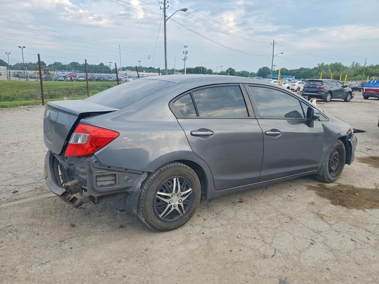 2012 Honda Civic Lx Gray vin: 19XFB2F51CE109355