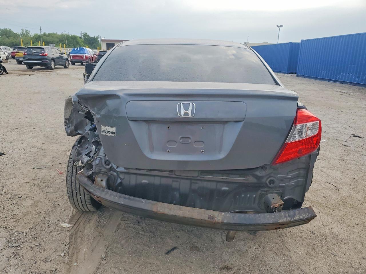 2012 Honda Civic Lx Gray vin: 19XFB2F51CE109355